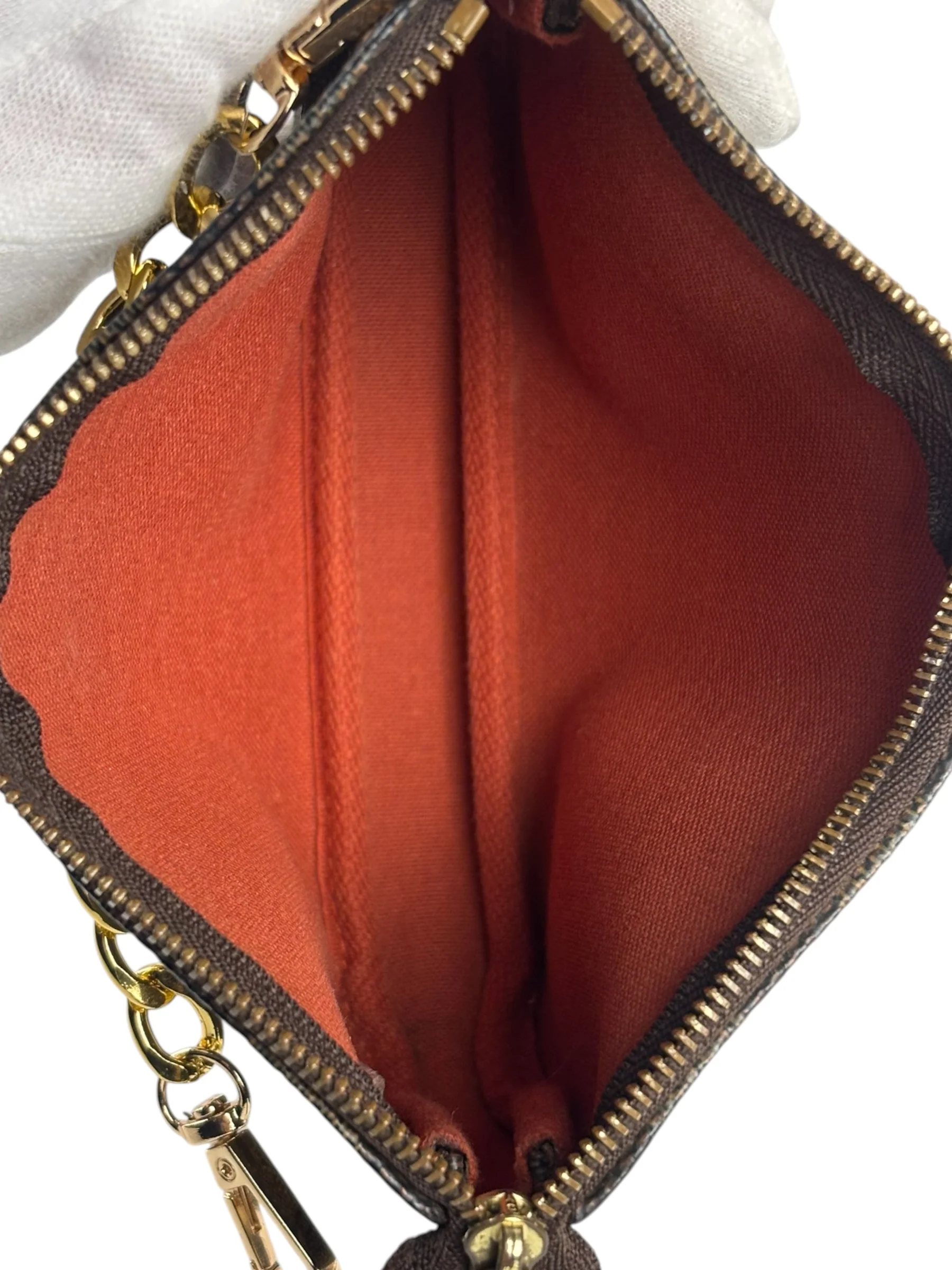Louis Vuitton Damier Ebene Mini Pochette (Replacement Chain) - Image 10