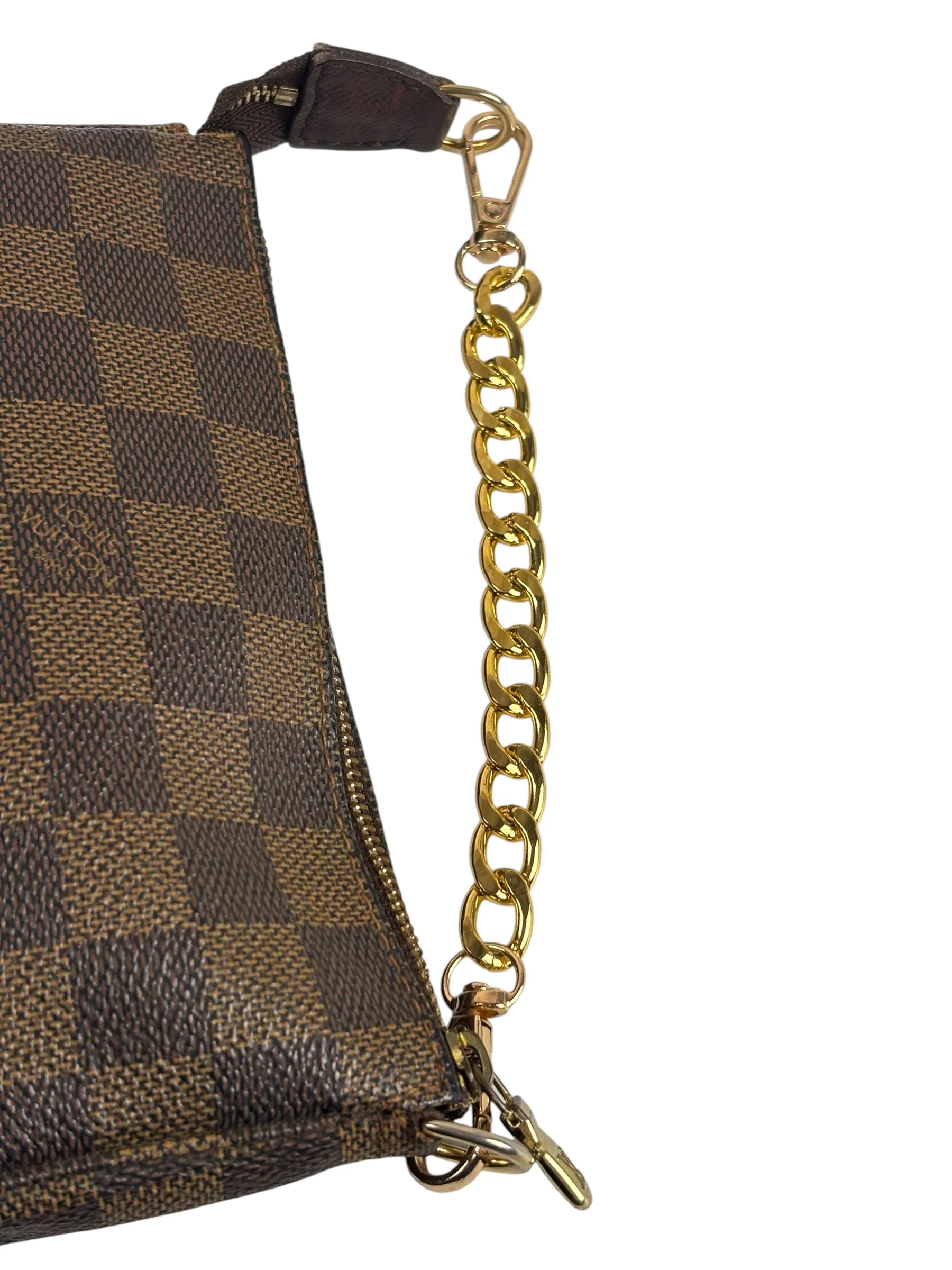Louis Vuitton Damier Ebene Mini Pochette (Replacement Chain) - Image 12