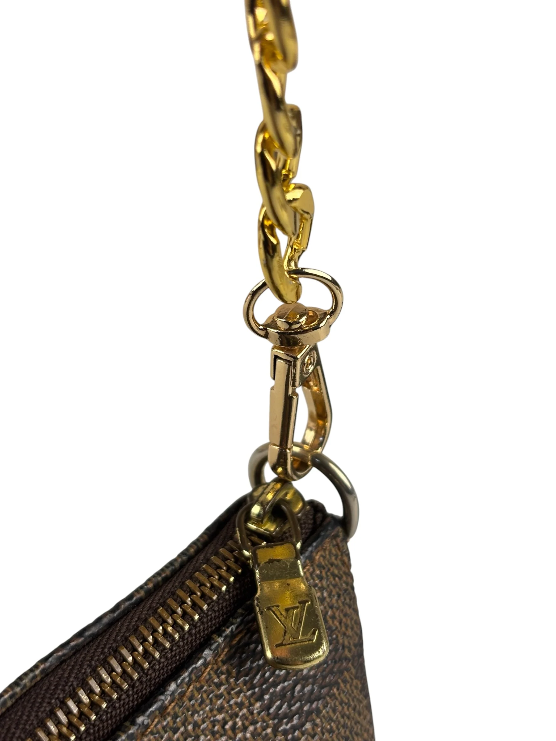 Louis Vuitton Damier Ebene Mini Pochette (Replacement Chain) - Image 14
