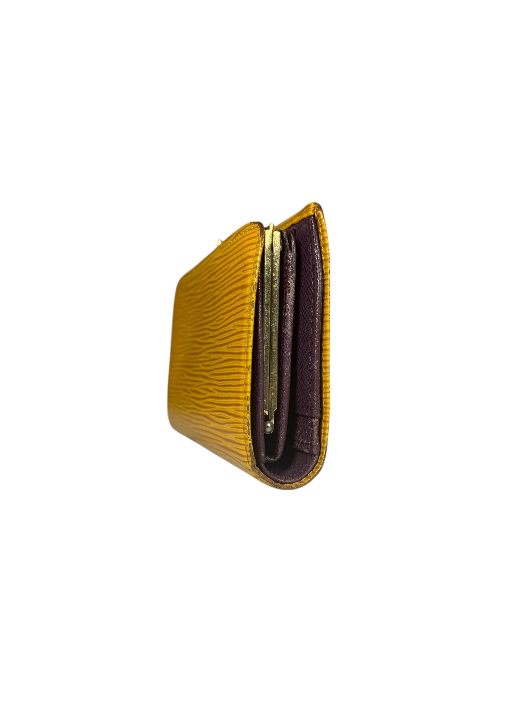 Louis Vuitton Epi Kiss Lock Wallet Yellow - Image 4