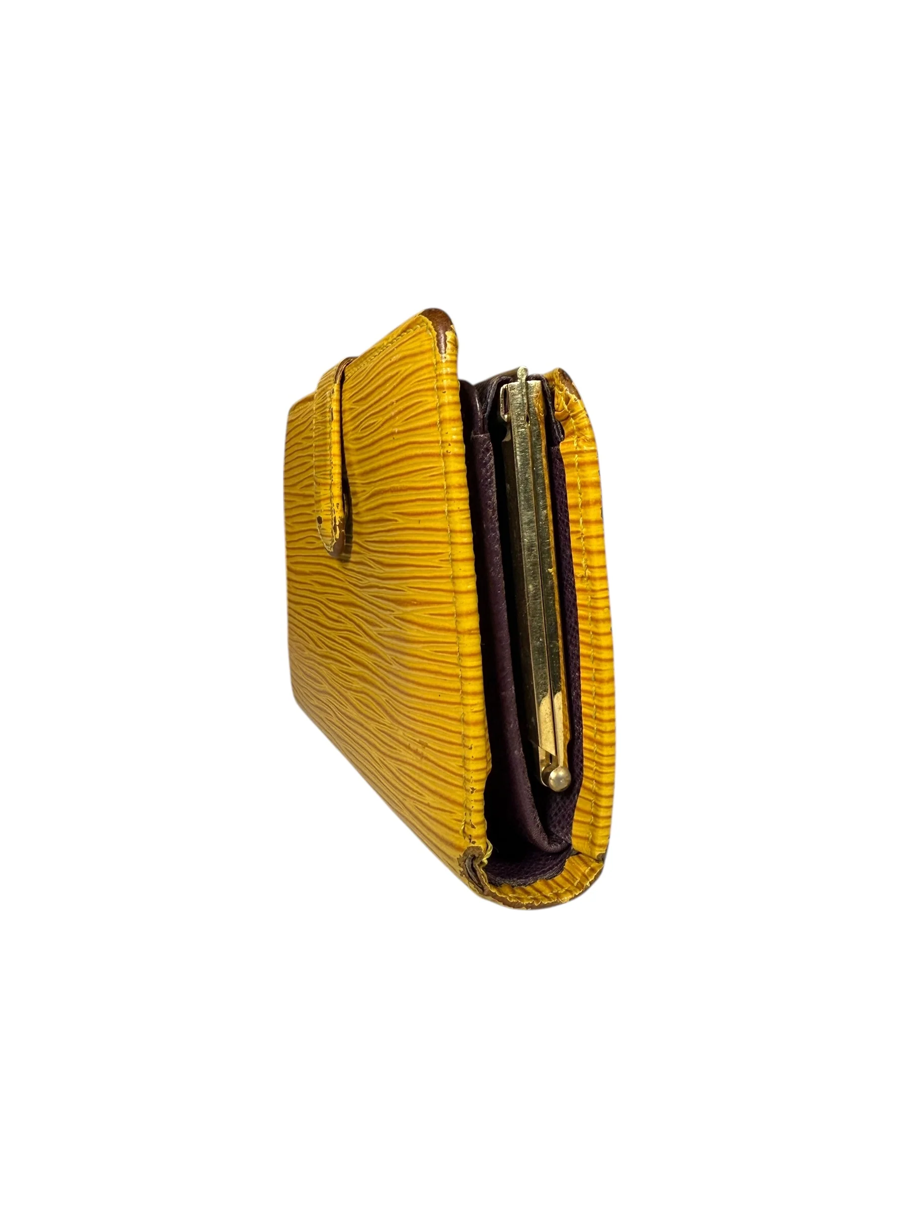 Louis Vuitton Epi Kiss Lock Wallet Yellow - Image 5