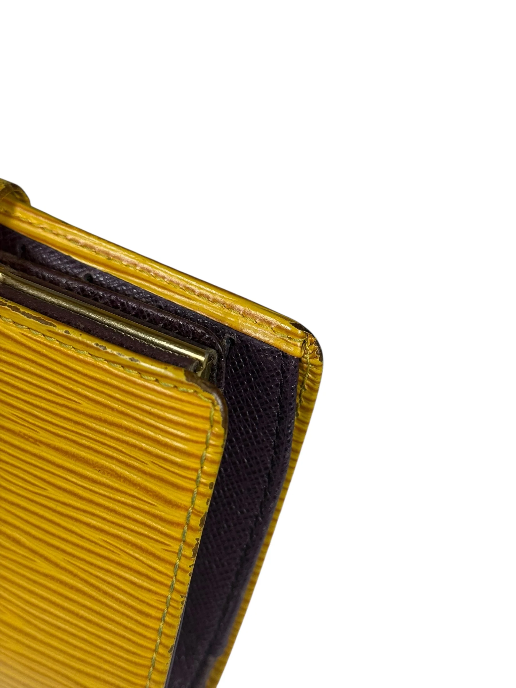 Louis Vuitton Epi Kiss Lock Wallet Yellow - Image 6