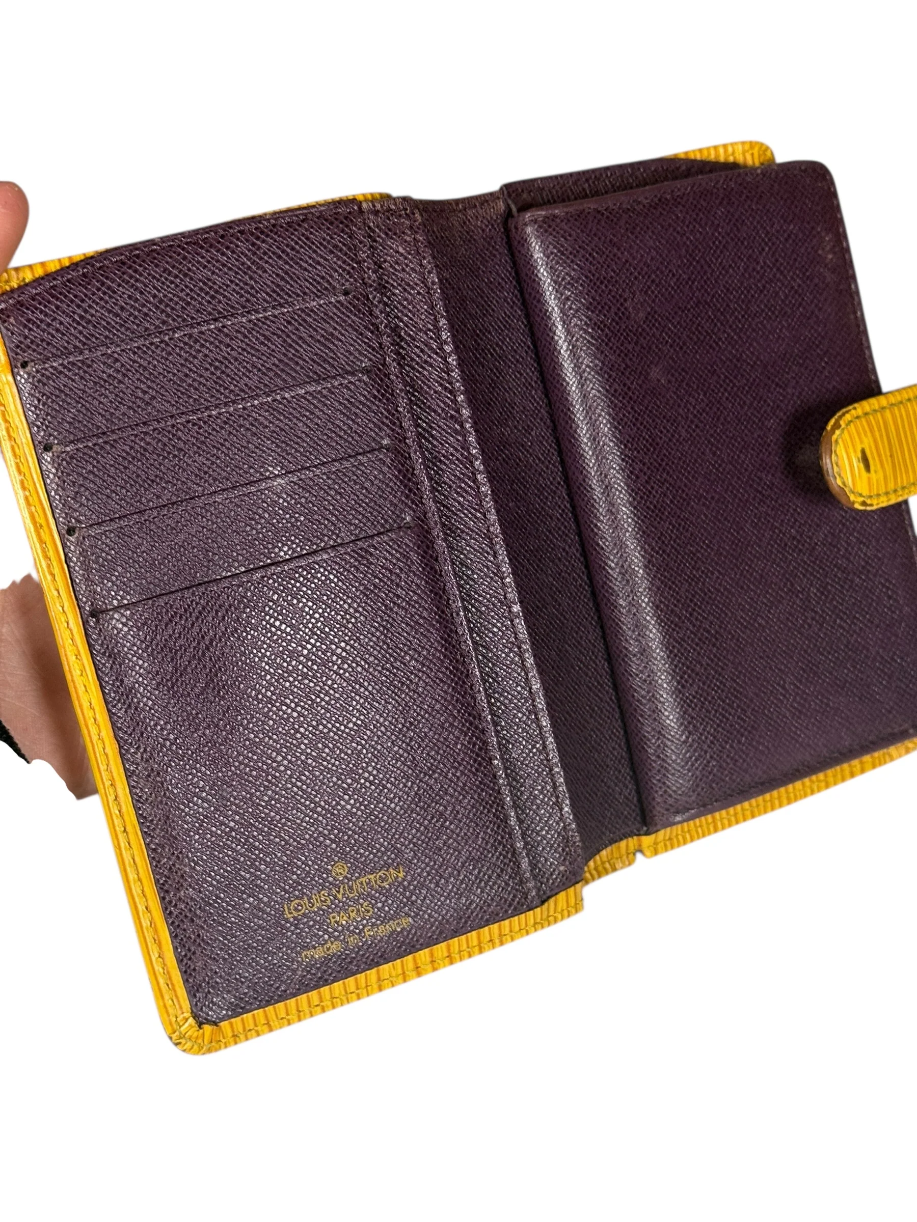Louis Vuitton Epi Kiss Lock Wallet Yellow - Image 8