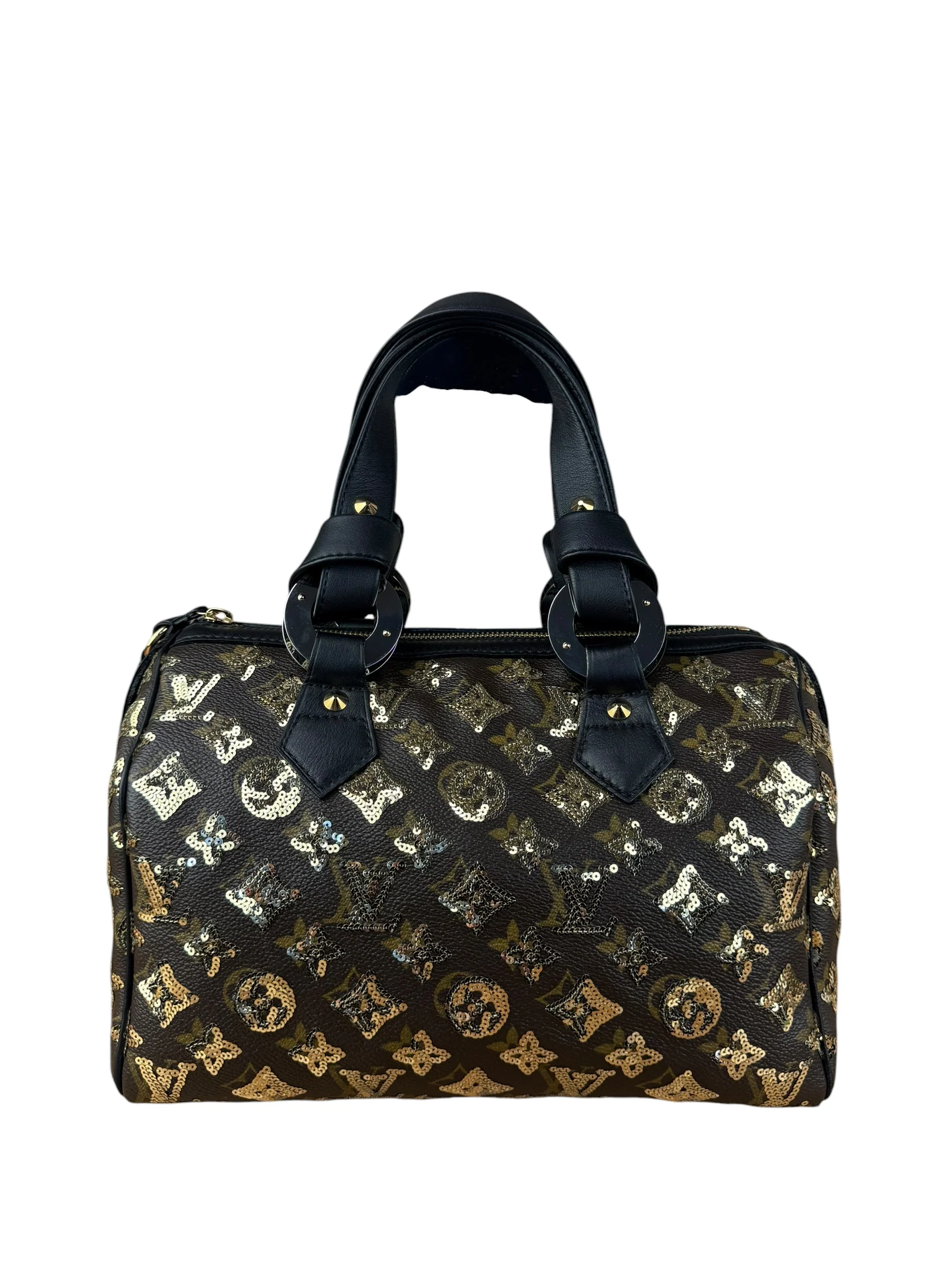 Louis Vuitton Gold Sequins Monogram Speedy Eclipse 30 - Image 11