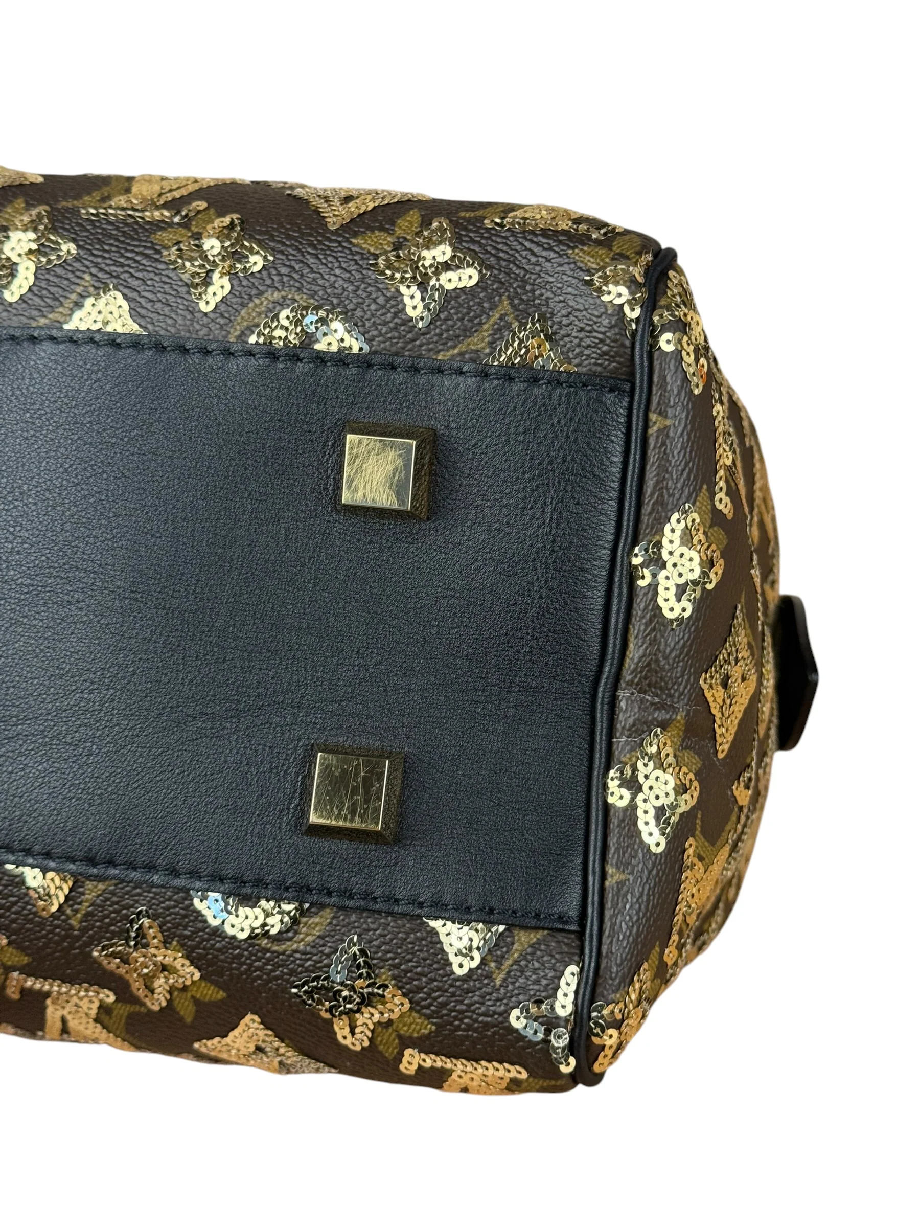 Louis Vuitton Gold Sequins Monogram Speedy Eclipse 30 - Image 13