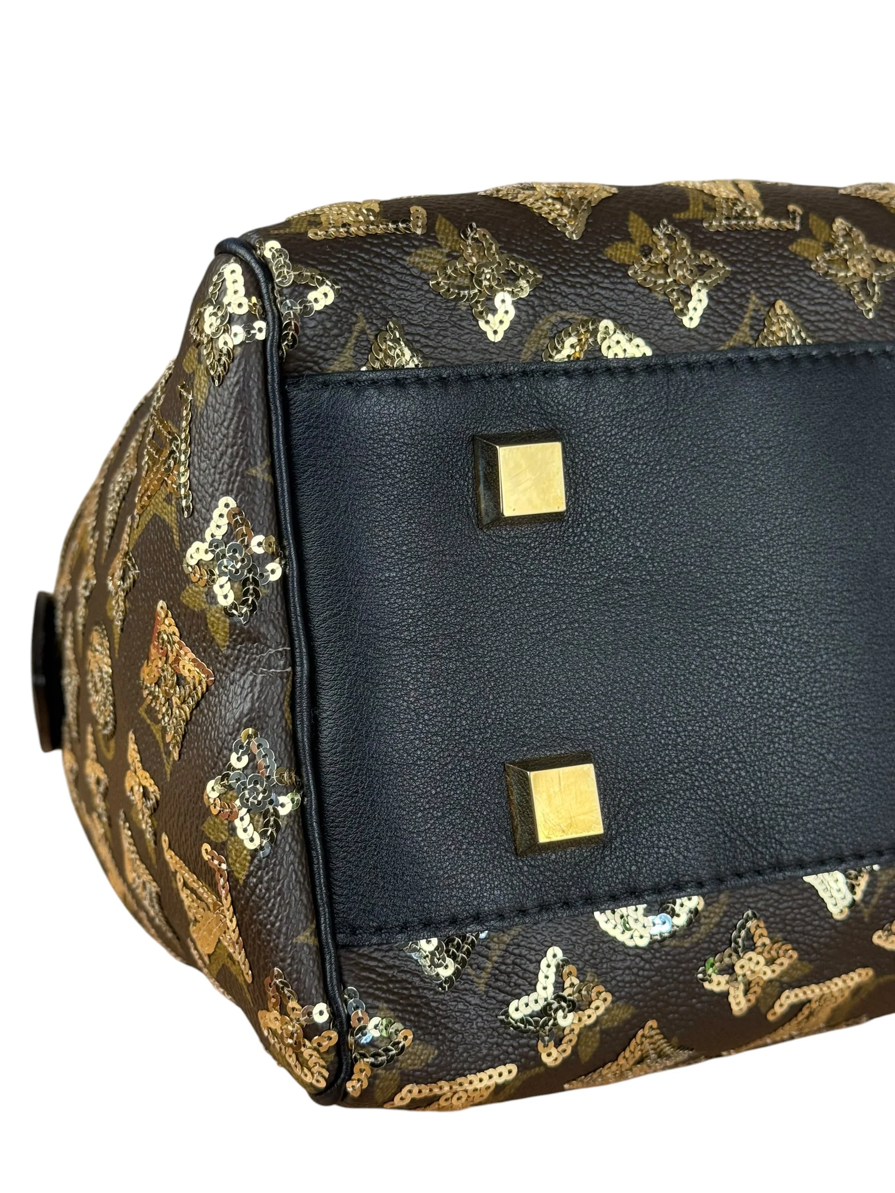 Louis Vuitton Gold Sequins Monogram Speedy Eclipse 30 - Image 14