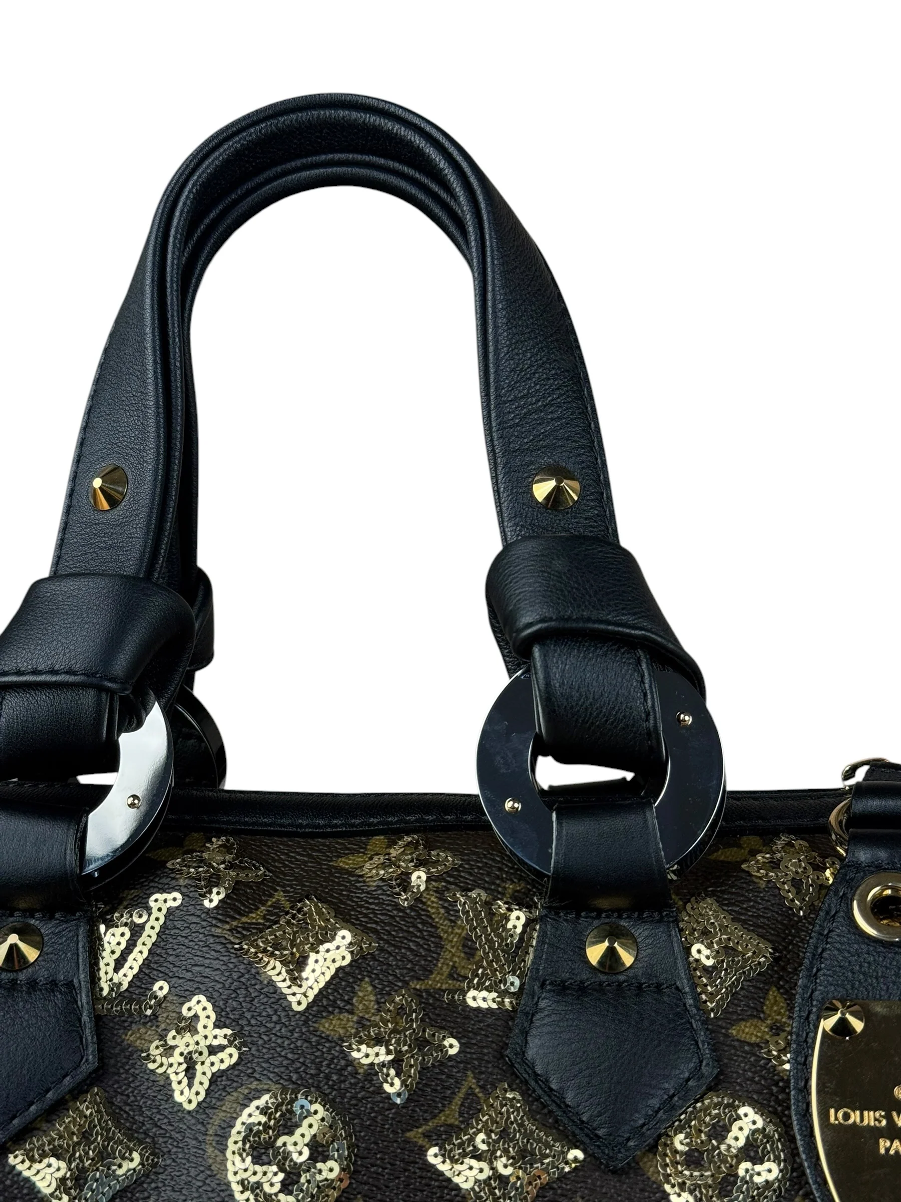 Louis Vuitton Gold Sequins Monogram Speedy Eclipse 30 - Image 5