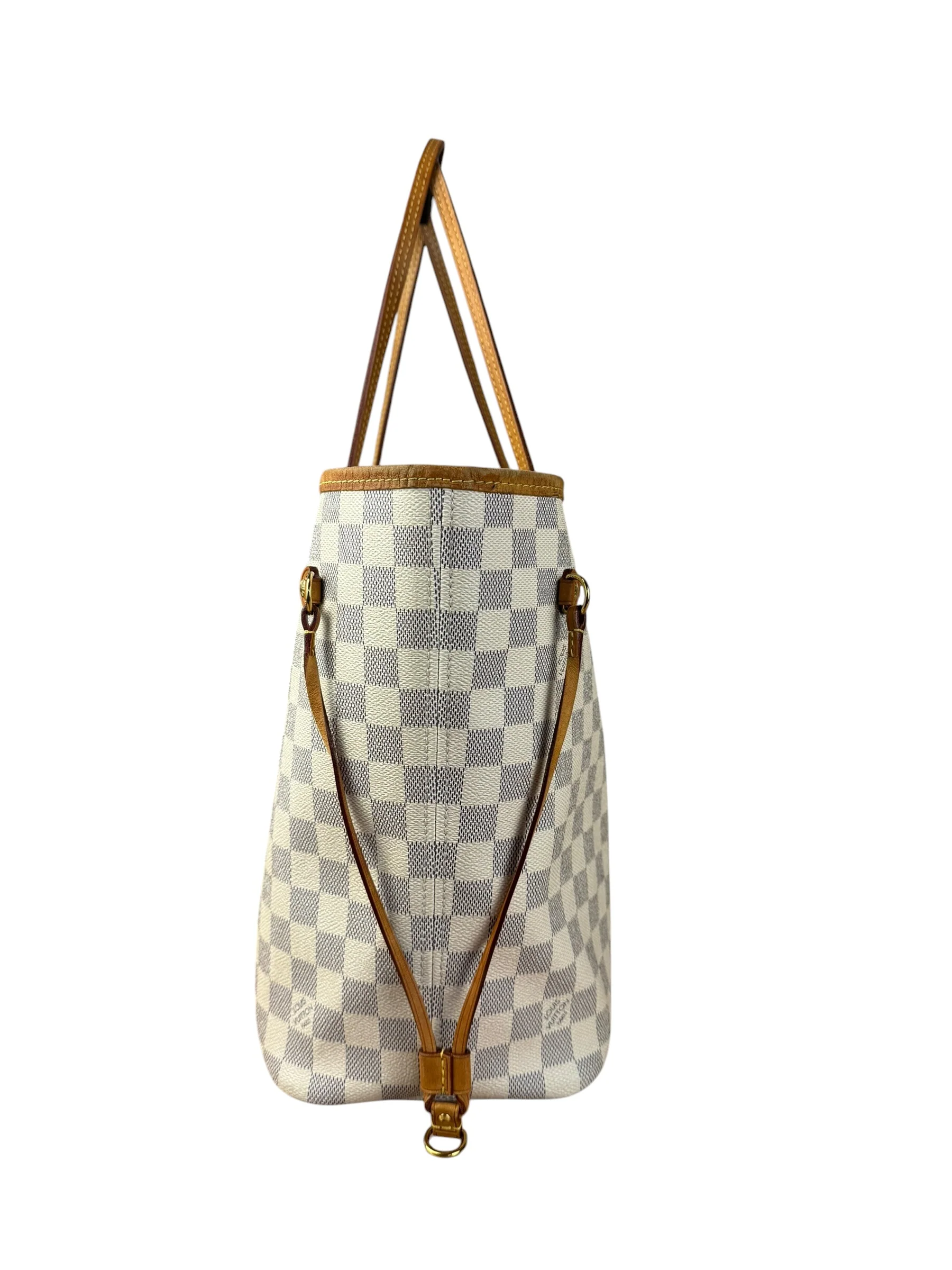 Louis Vuitton Neverfull MM Damier Azure Rose Interior w/ Pouch - Image 10