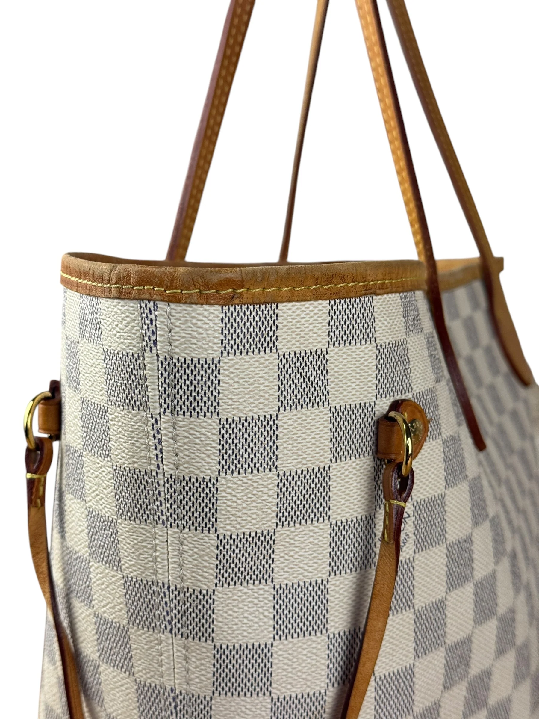 Louis Vuitton Neverfull MM Damier Azure Rose Interior w/ Pouch - Image 12