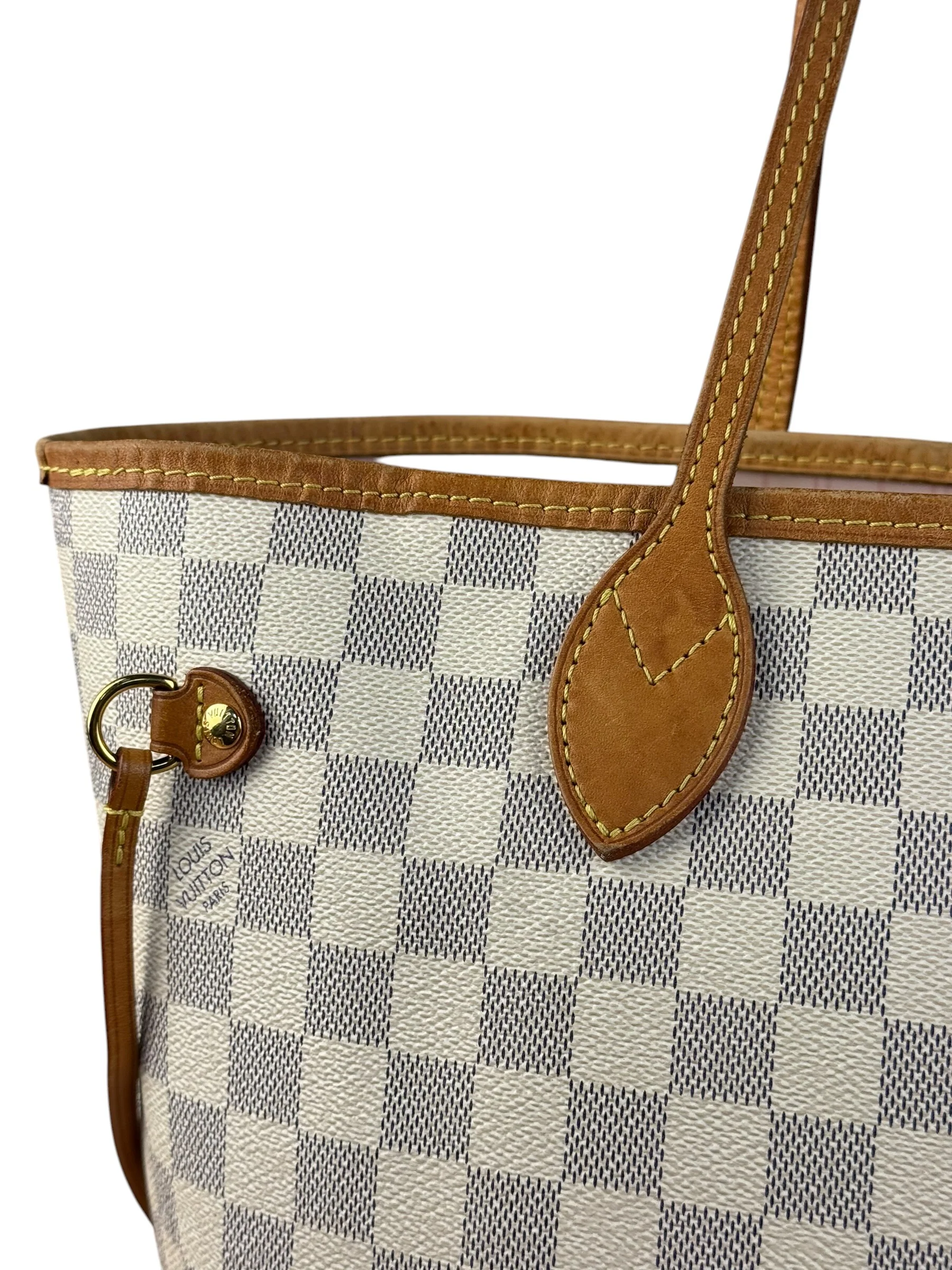 Louis Vuitton Neverfull MM Damier Azure Rose Interior w/ Pouch - Image 14