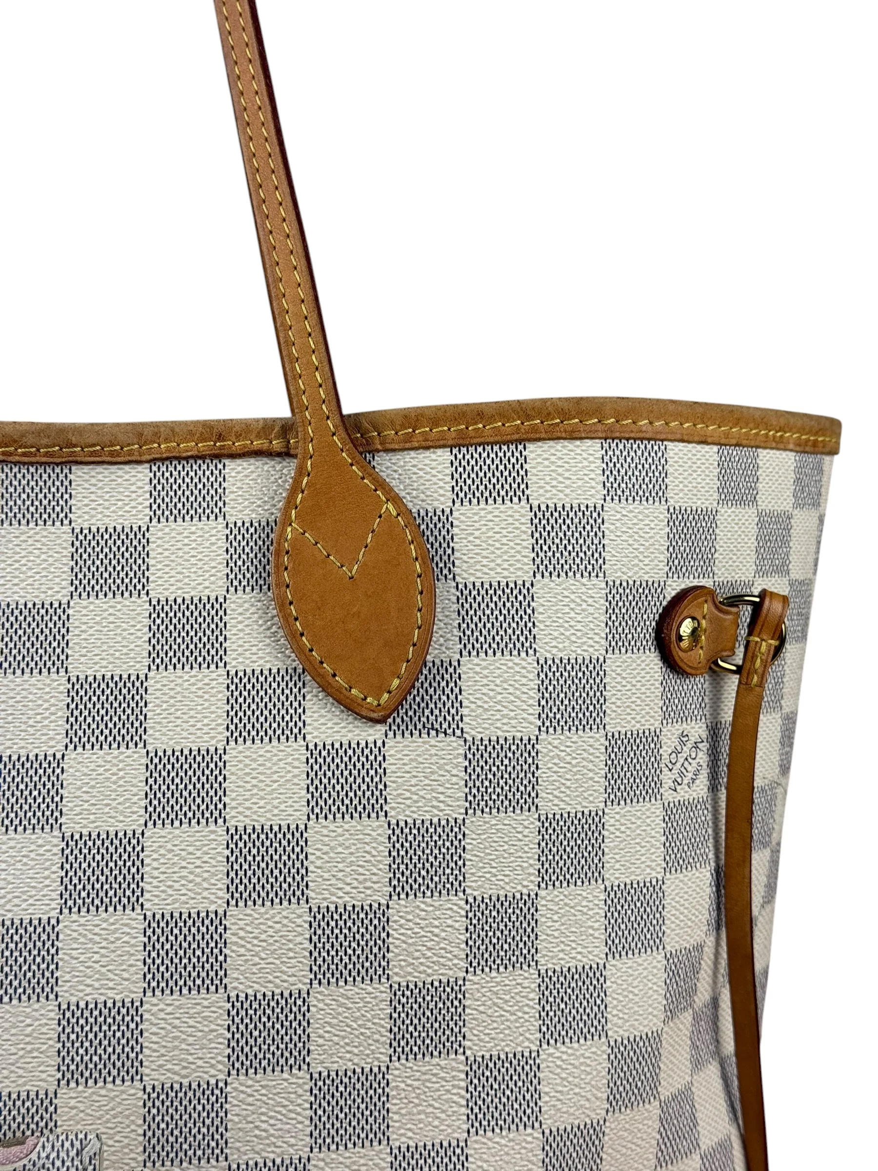 Louis Vuitton Neverfull MM Damier Azure Rose Interior w/ Pouch - Image 2