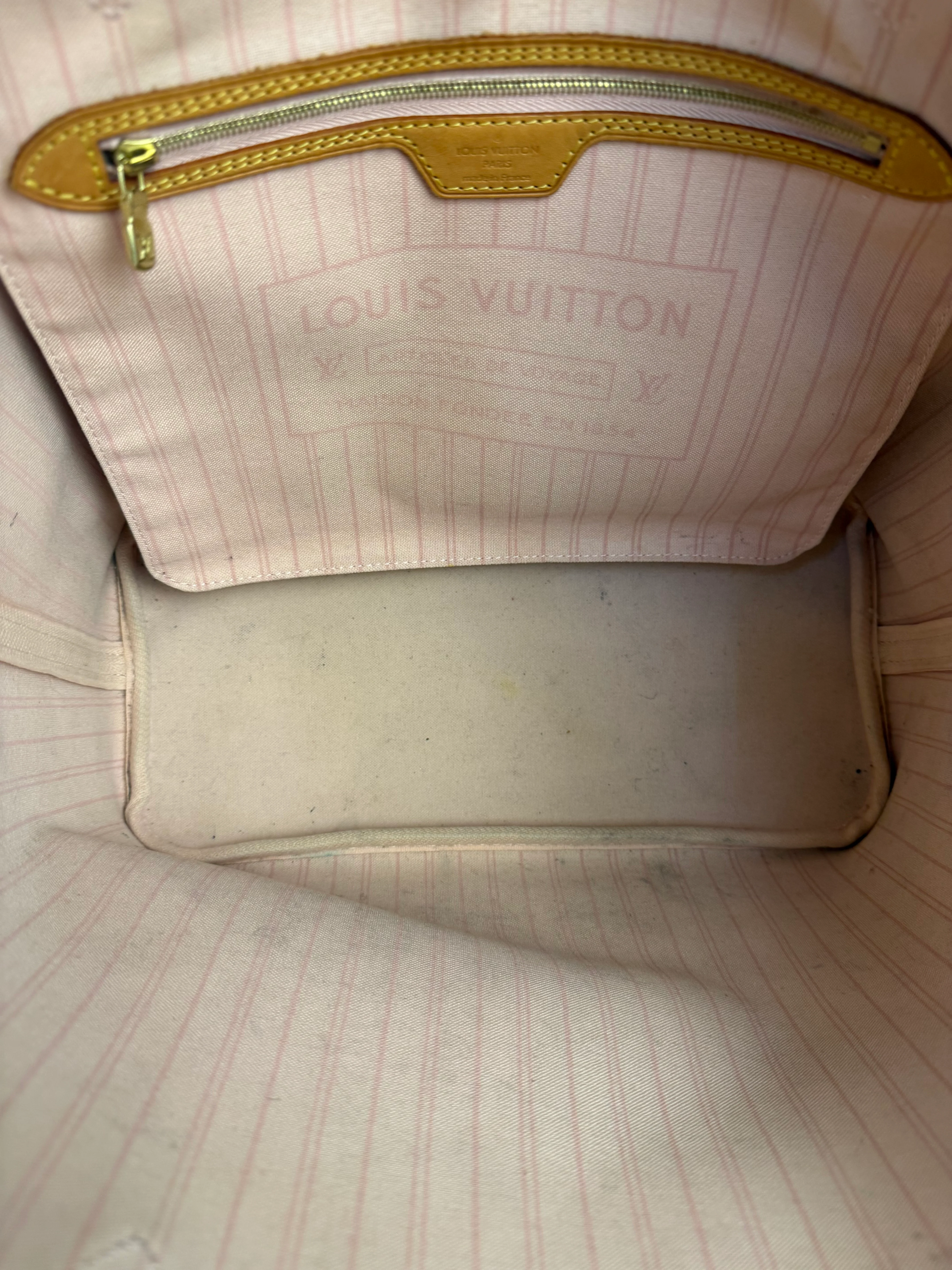 Louis Vuitton Neverfull MM Damier Azure Rose Interior w/ Pouch - Image 23