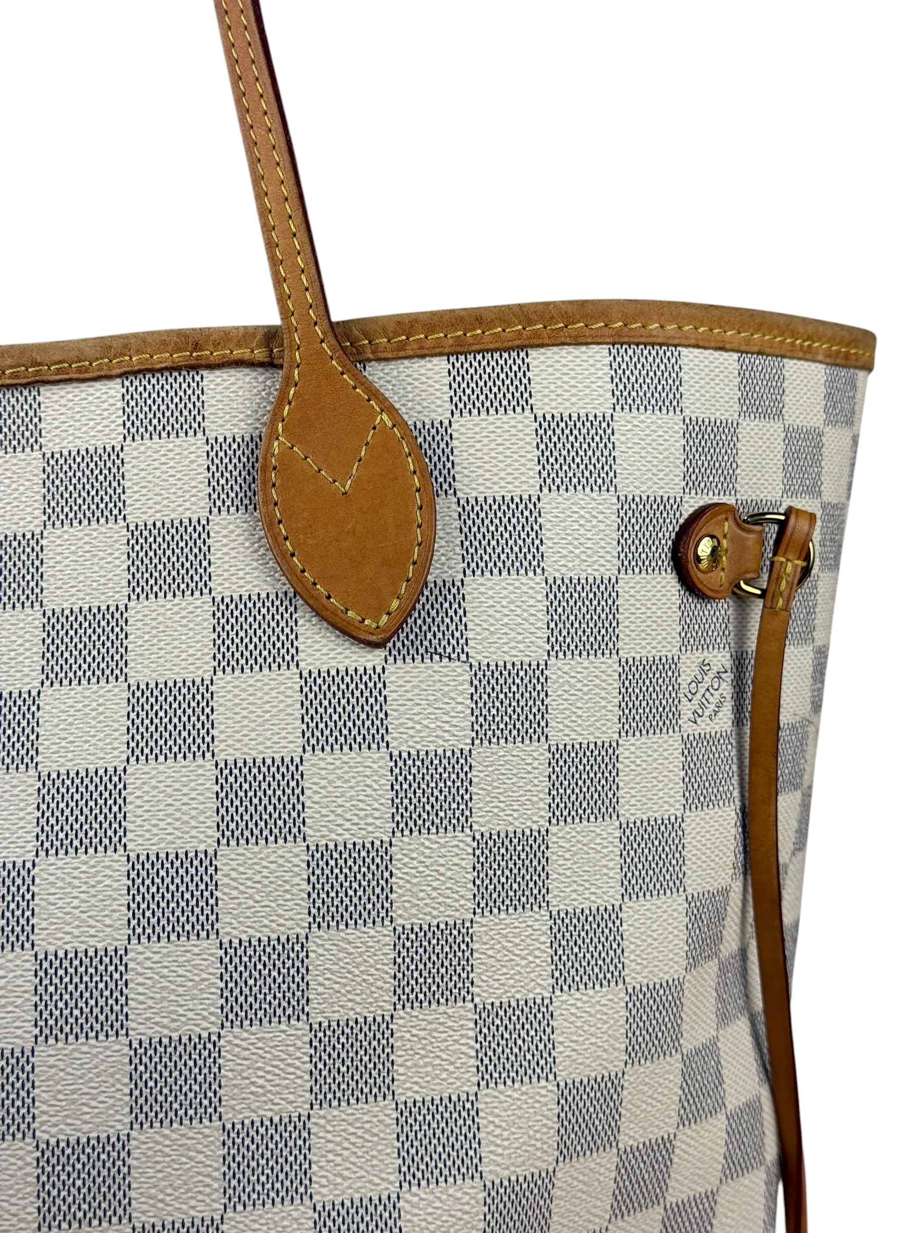 Louis Vuitton Neverfull MM Damier Azure Rose Interior w/ Pouch - Image 4