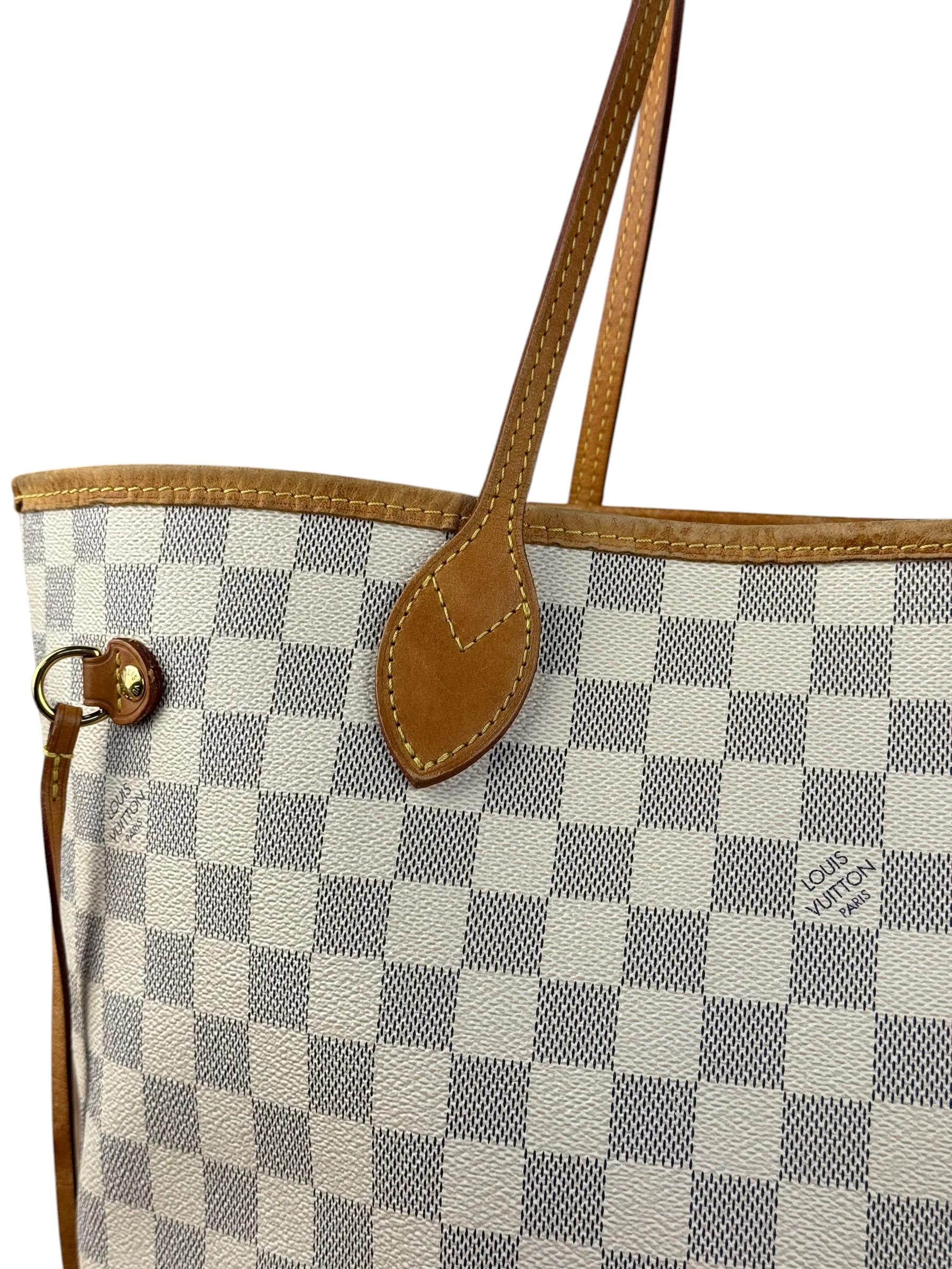Louis Vuitton Neverfull MM Damier Azure Rose Interior w/ Pouch - Image 5