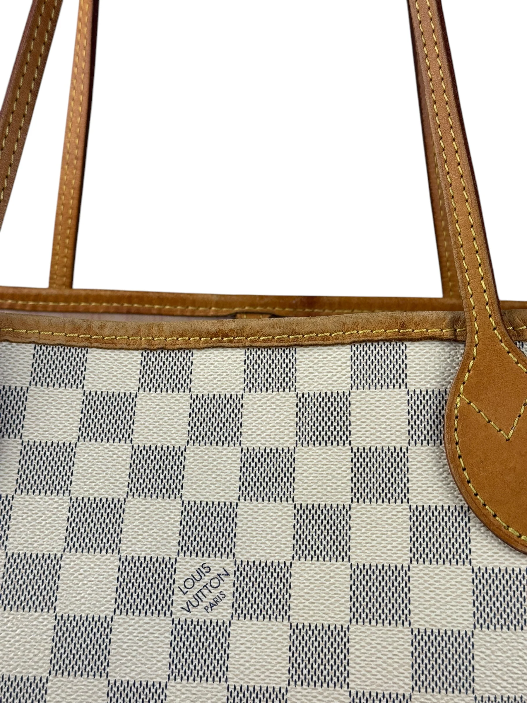 Louis Vuitton Neverfull MM Damier Azure Rose Interior w/ Pouch - Image 6