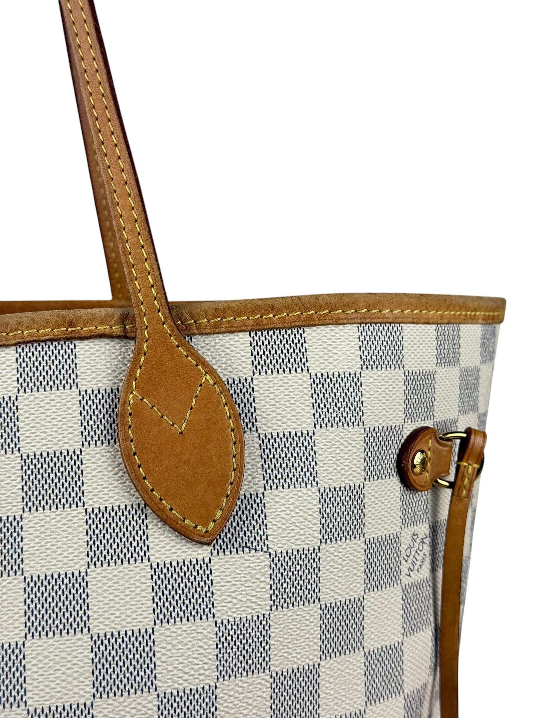 Louis Vuitton Neverfull MM Damier Azure Rose Interior w/ Pouch - Image 7
