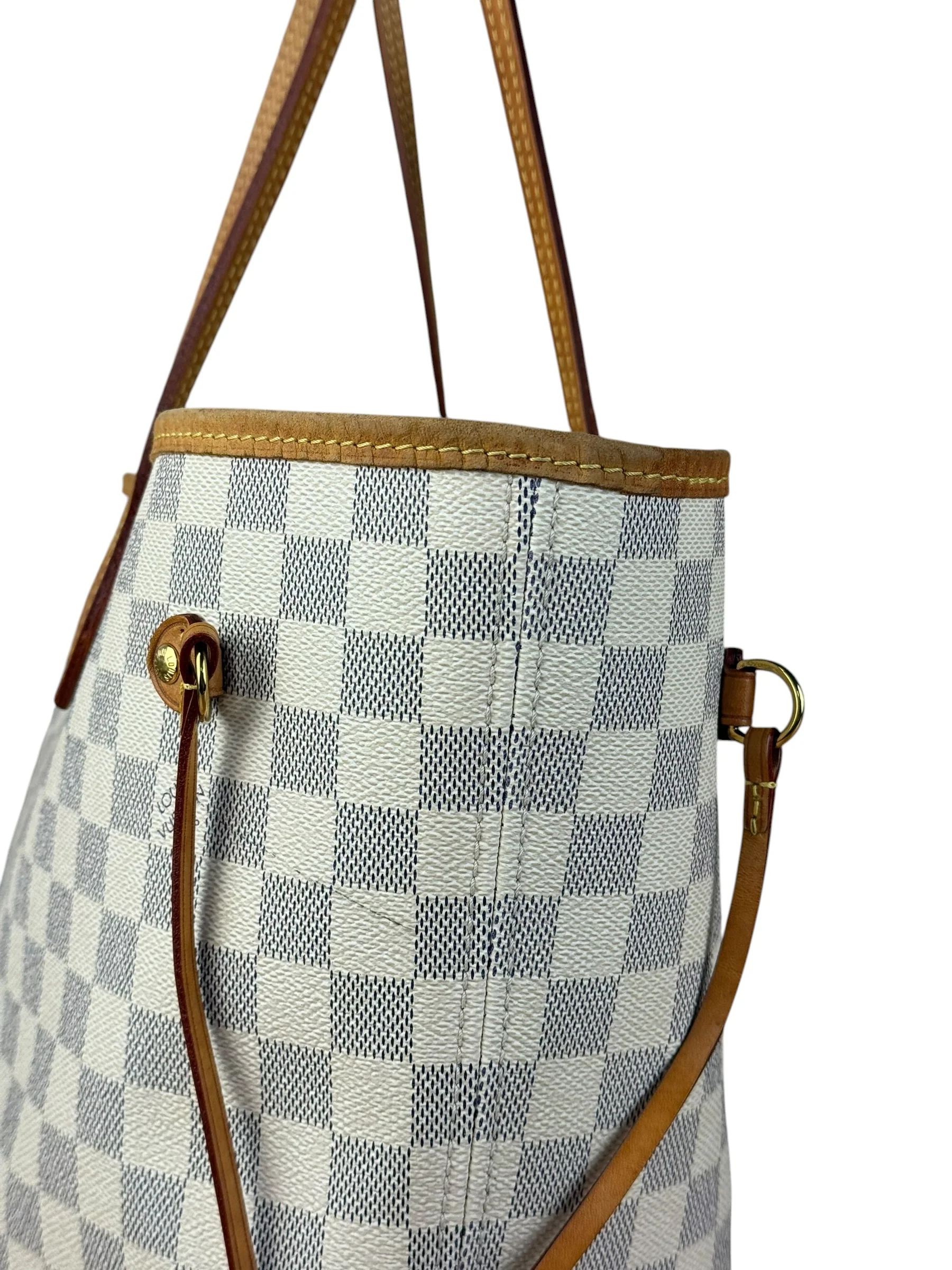 Louis Vuitton Neverfull MM Damier Azure Rose Interior w/ Pouch - Image 8
