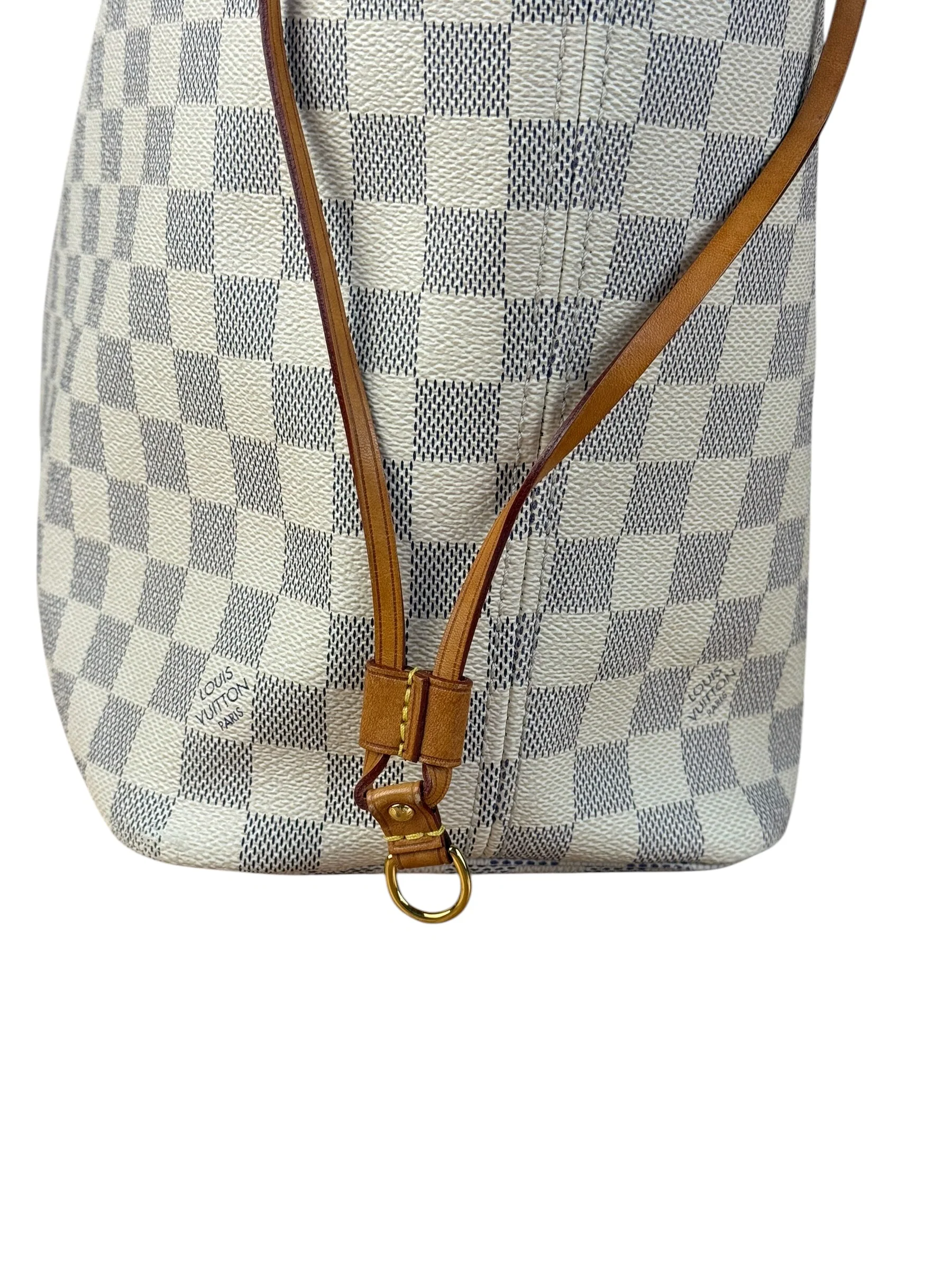 Louis Vuitton Neverfull MM Damier Azure Rose Interior w/ Pouch - Image 9