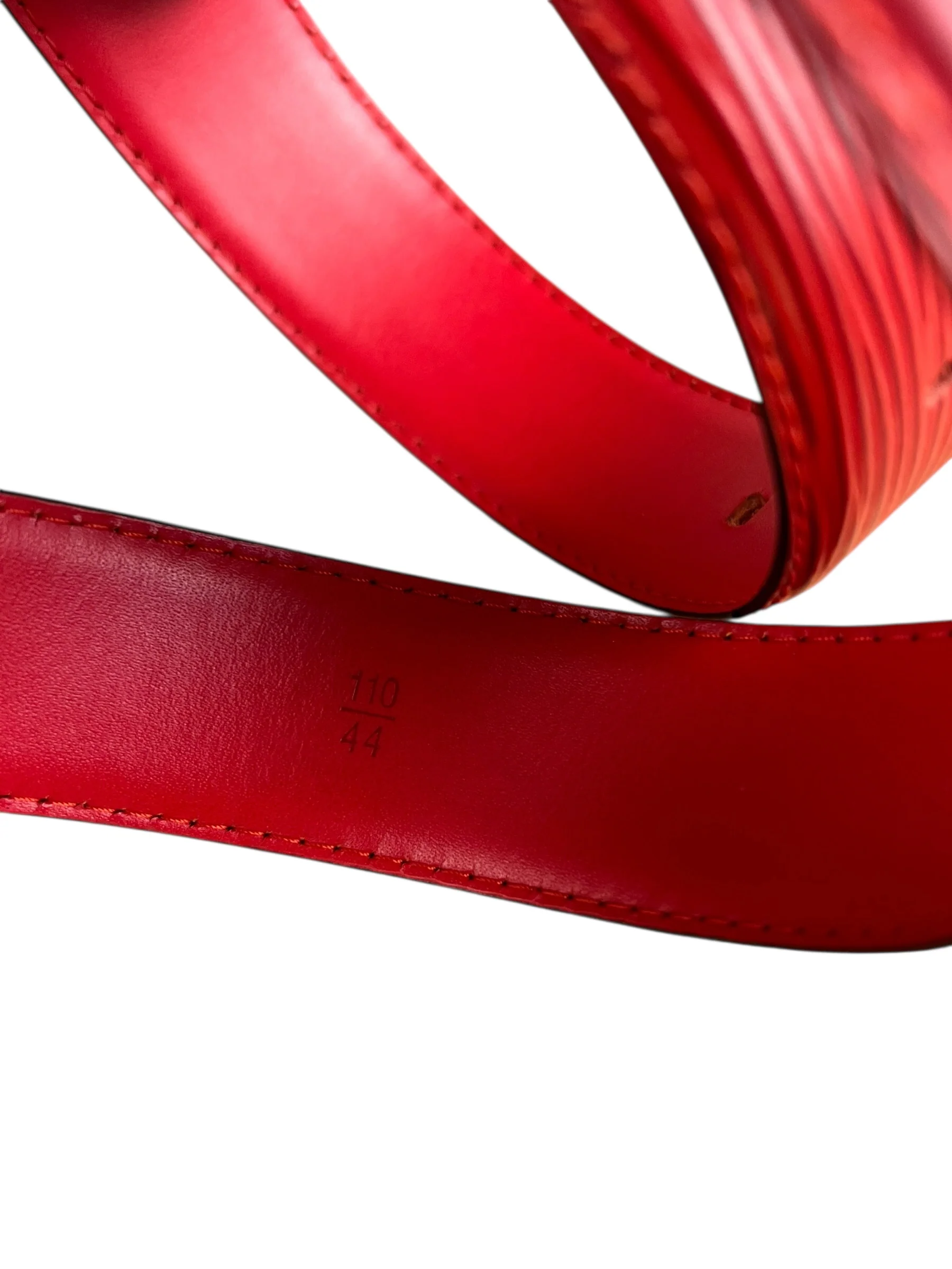 Louis Vuitton Red Epi Leather Belt - Image 11