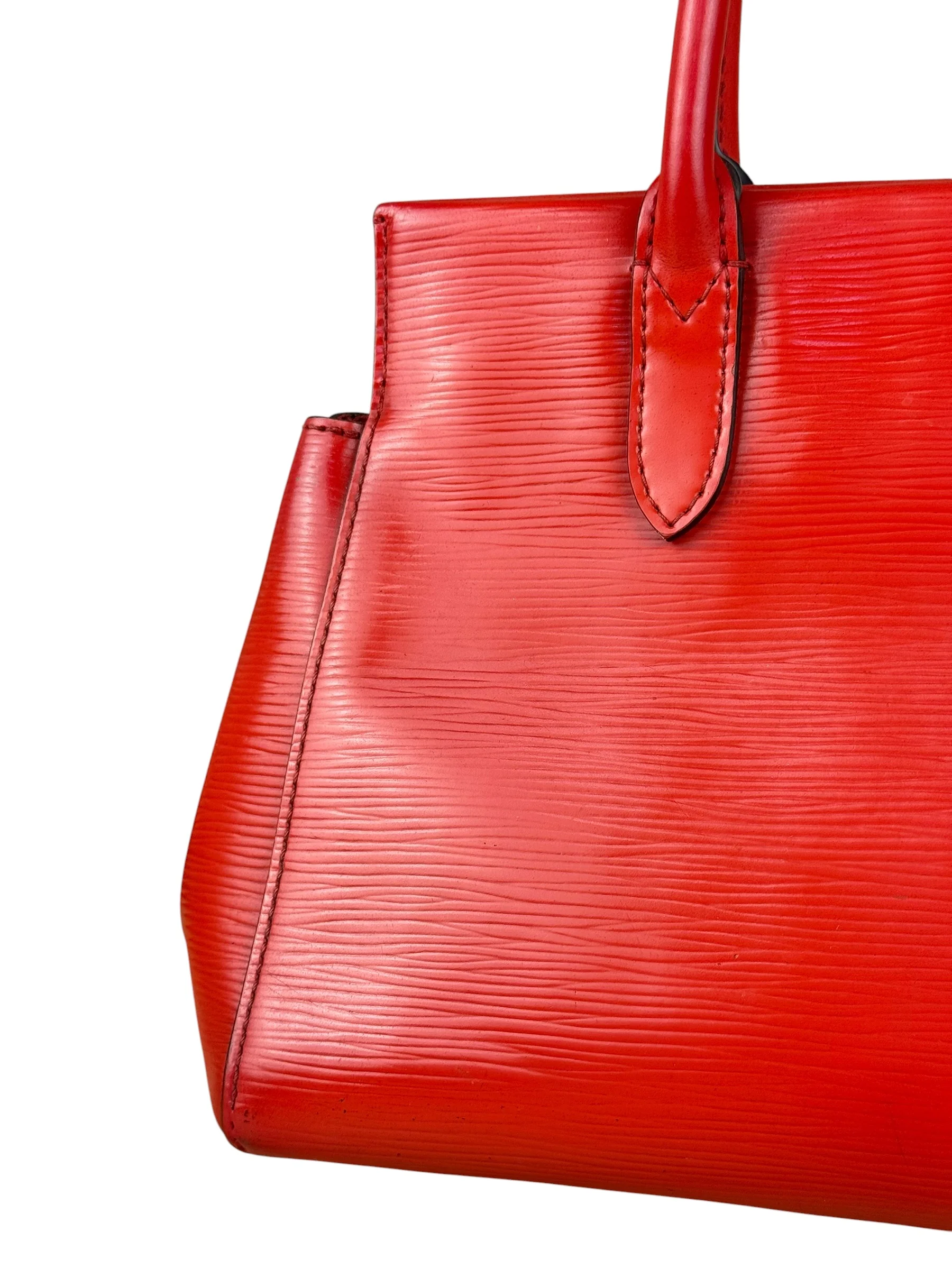 Louis Vuitton Red Epi Marly BB Handbag (No Strap) - Image 5