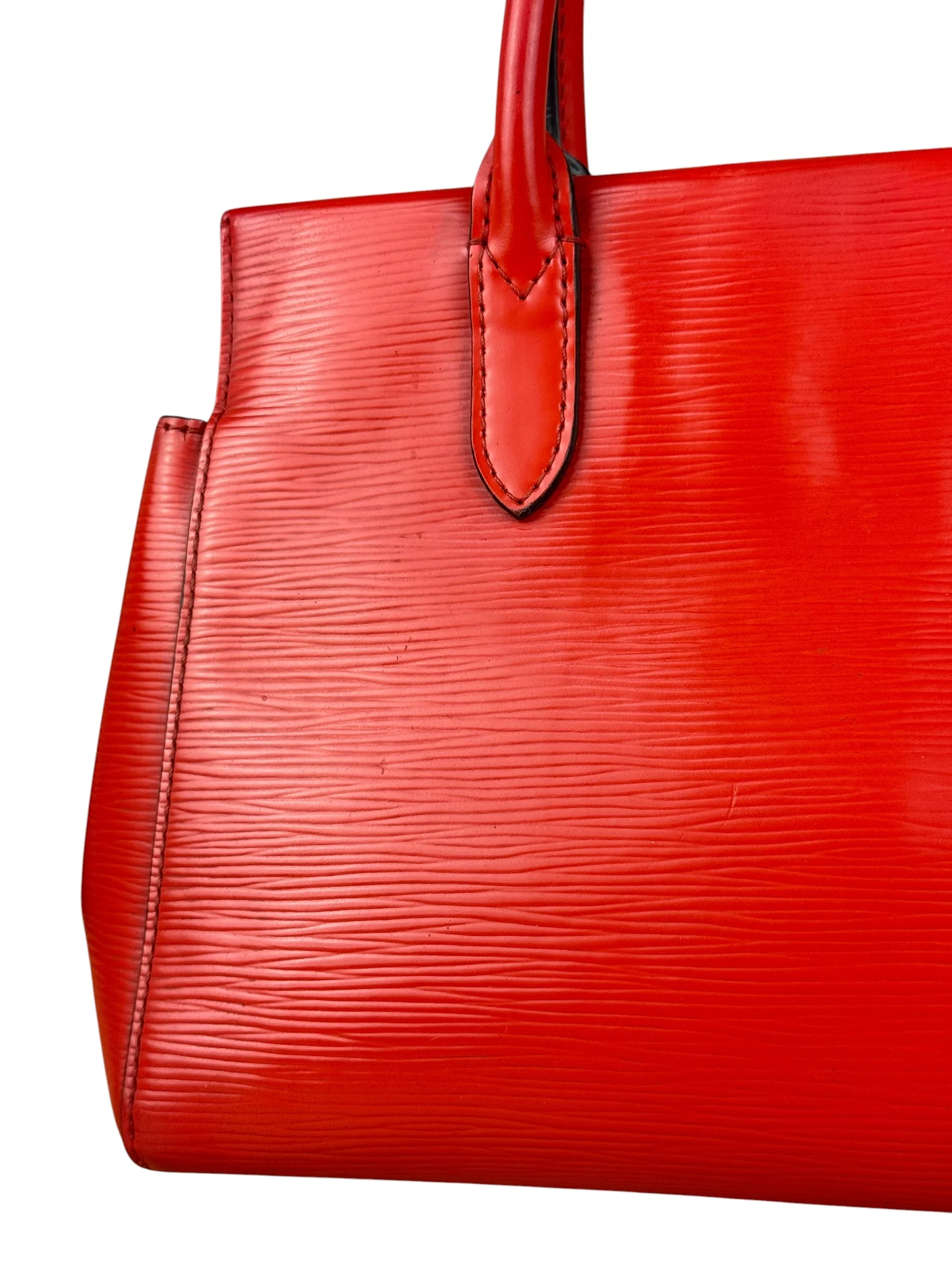 Louis Vuitton Red Epi Marly BB Handbag (No Strap) - Image 9