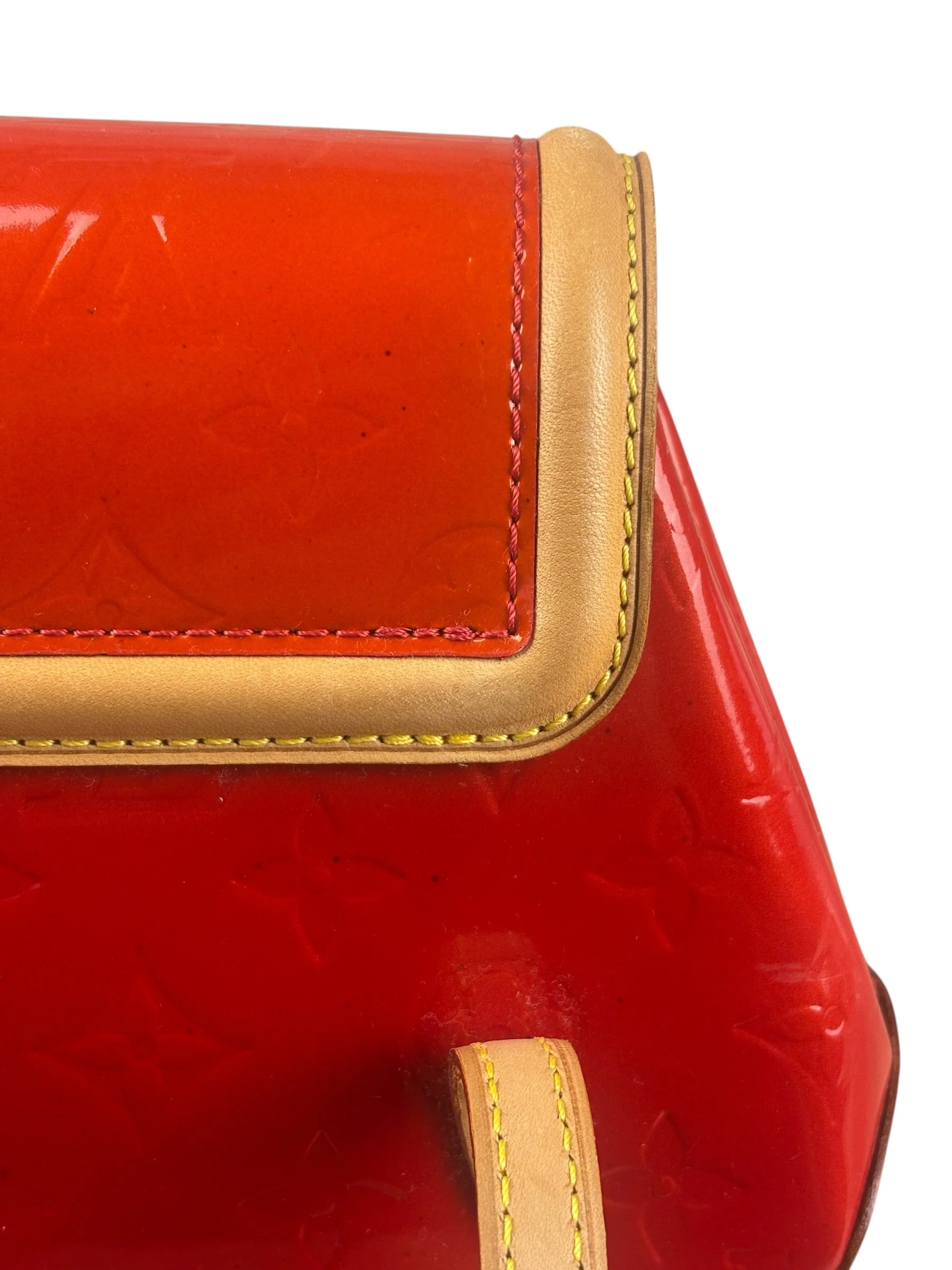 Louis Vuitton Red Monogram Vernis Biscayne Bay PM Handbag - Image 10