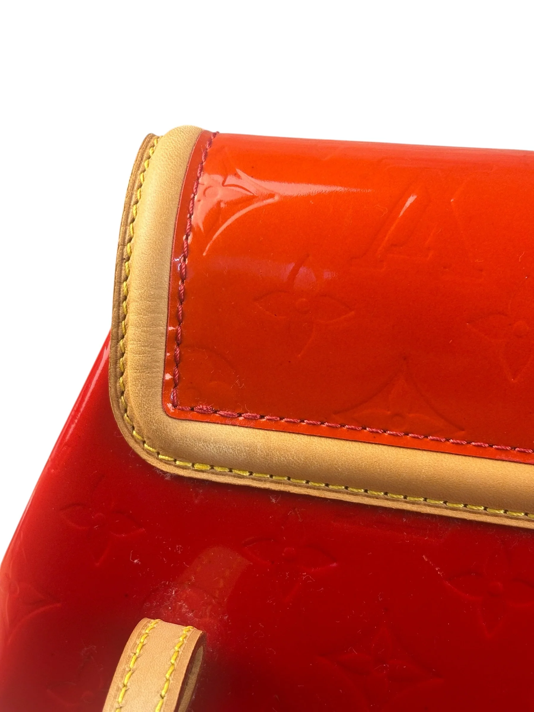 Louis Vuitton Red Monogram Vernis Biscayne Bay PM Handbag - Image 11