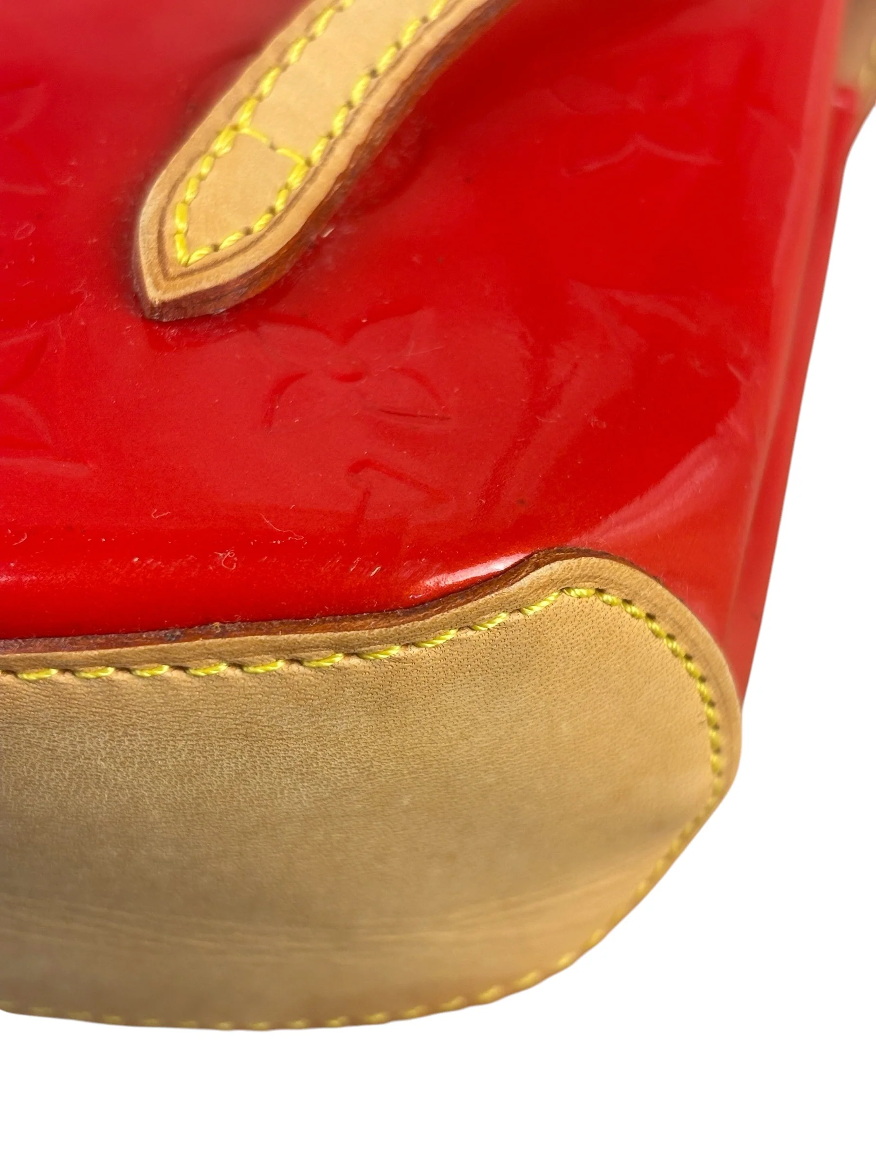 Louis Vuitton Red Monogram Vernis Biscayne Bay PM Handbag - Image 12
