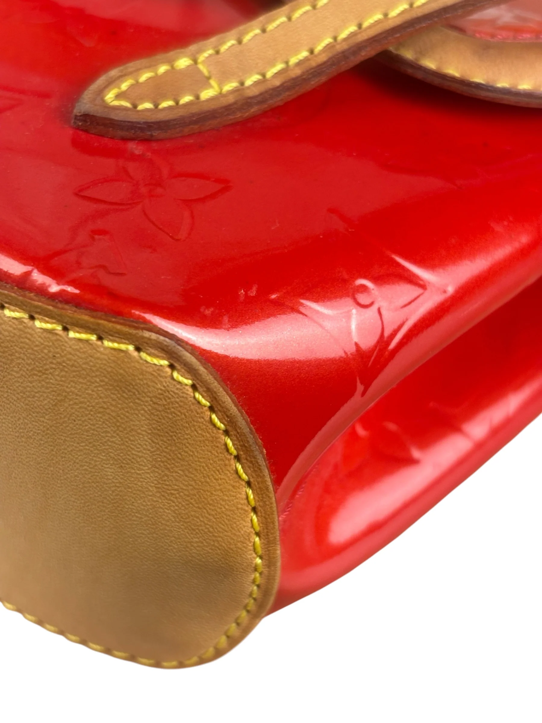 Louis Vuitton Red Monogram Vernis Biscayne Bay PM Handbag - Image 14