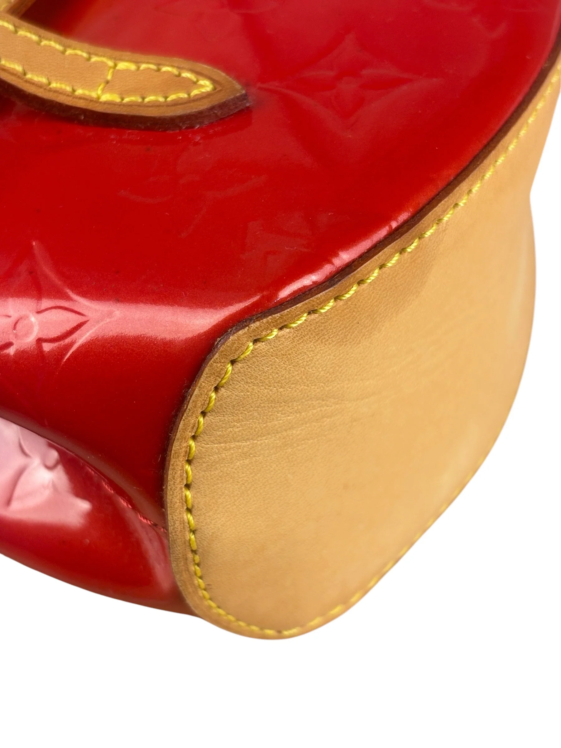 Louis Vuitton Red Monogram Vernis Biscayne Bay PM Handbag - Image 15