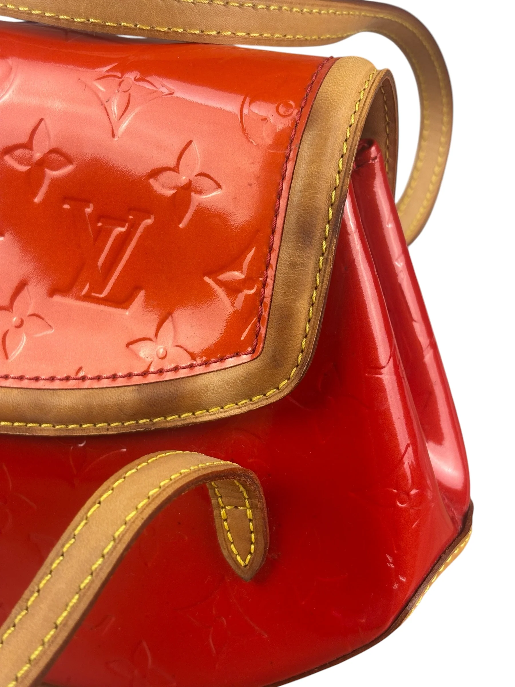 Louis Vuitton Red Monogram Vernis Biscayne Bay PM Handbag - Image 17