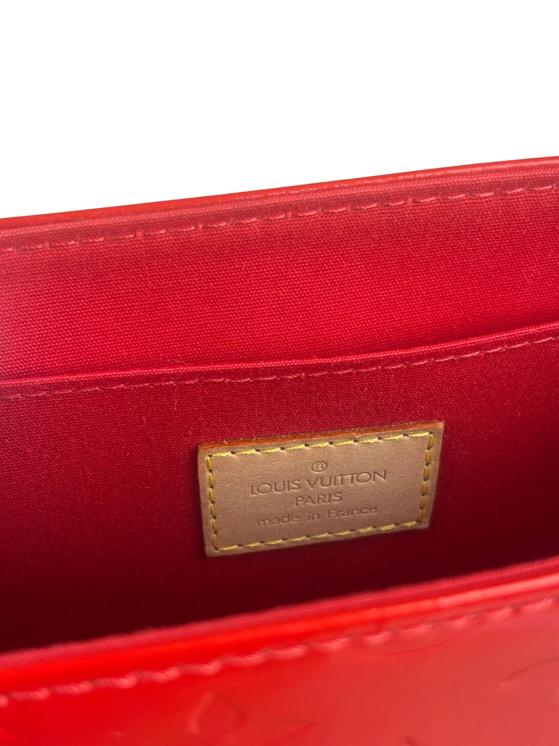Louis Vuitton Red Monogram Vernis Biscayne Bay PM Handbag - Image 18
