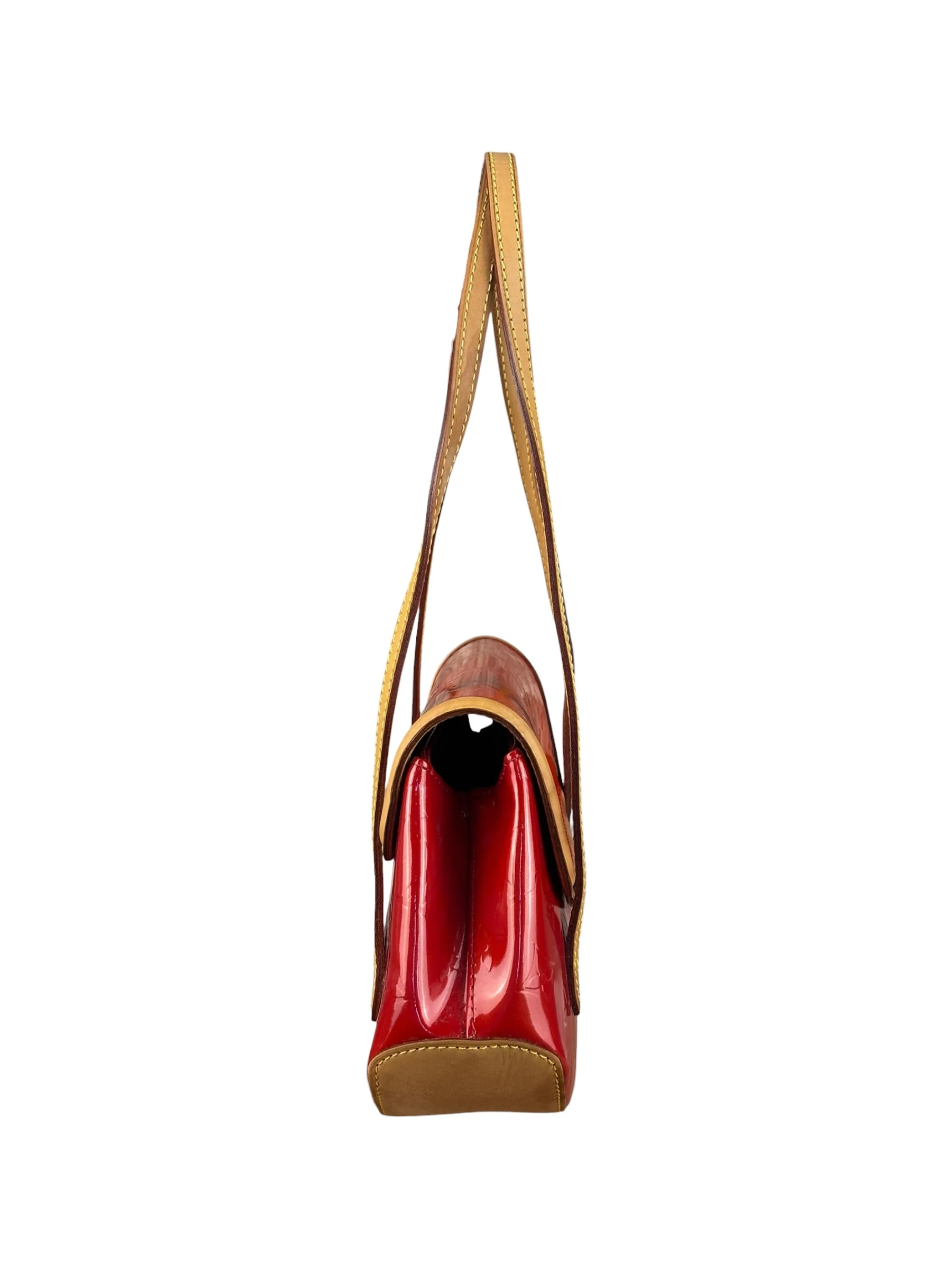 Louis Vuitton Red Monogram Vernis Biscayne Bay PM Handbag - Image 7
