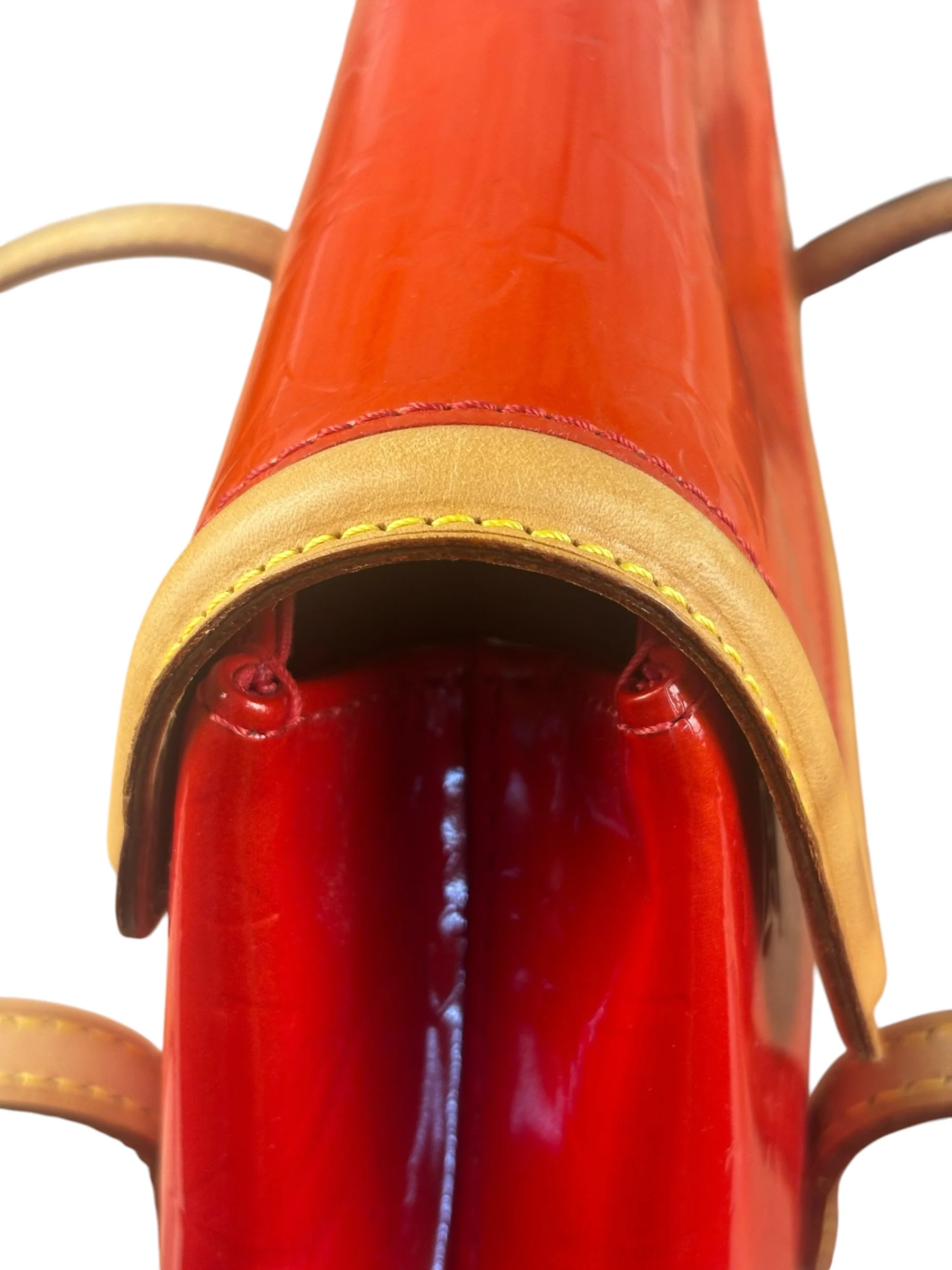 Louis Vuitton Red Monogram Vernis Biscayne Bay PM Handbag - Image 8