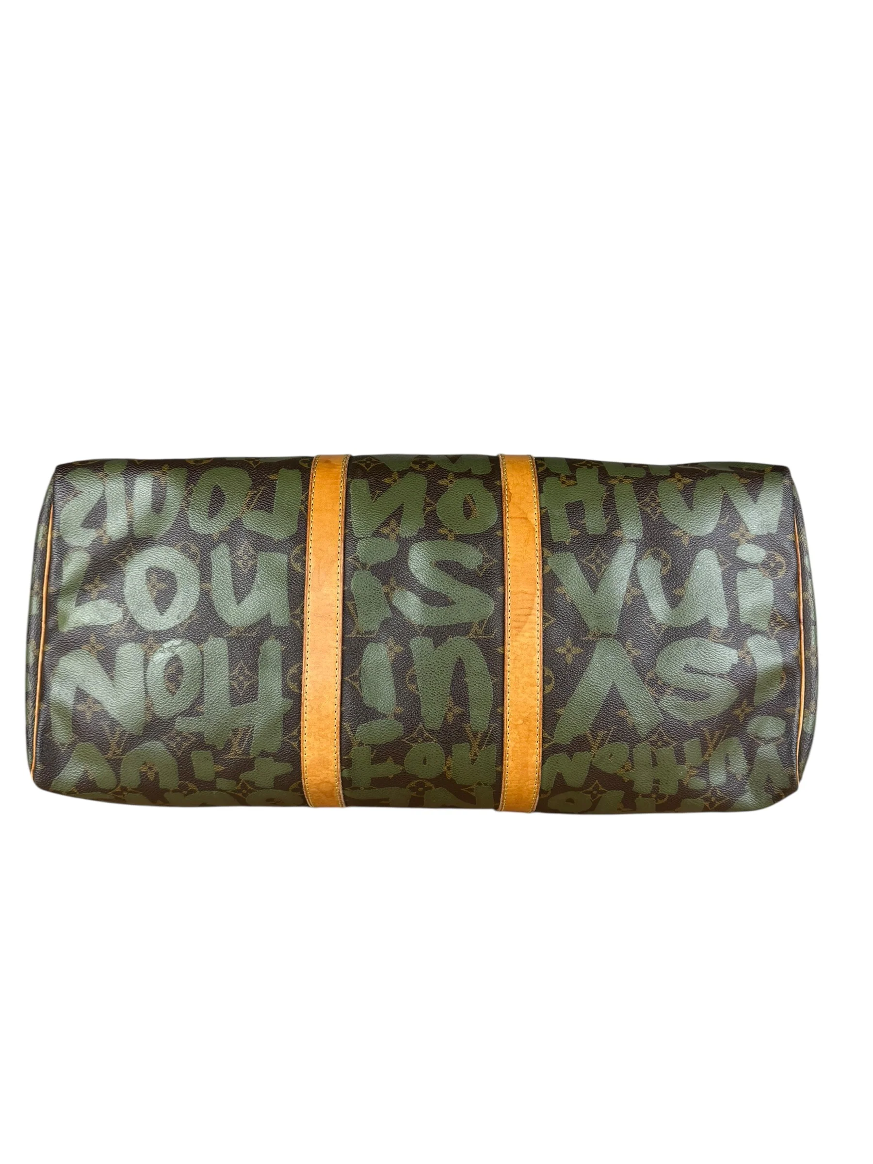 Louis Vuitton Stephen Sprouse Limited Edition Graffiti Keepall 50 Green - Image 13