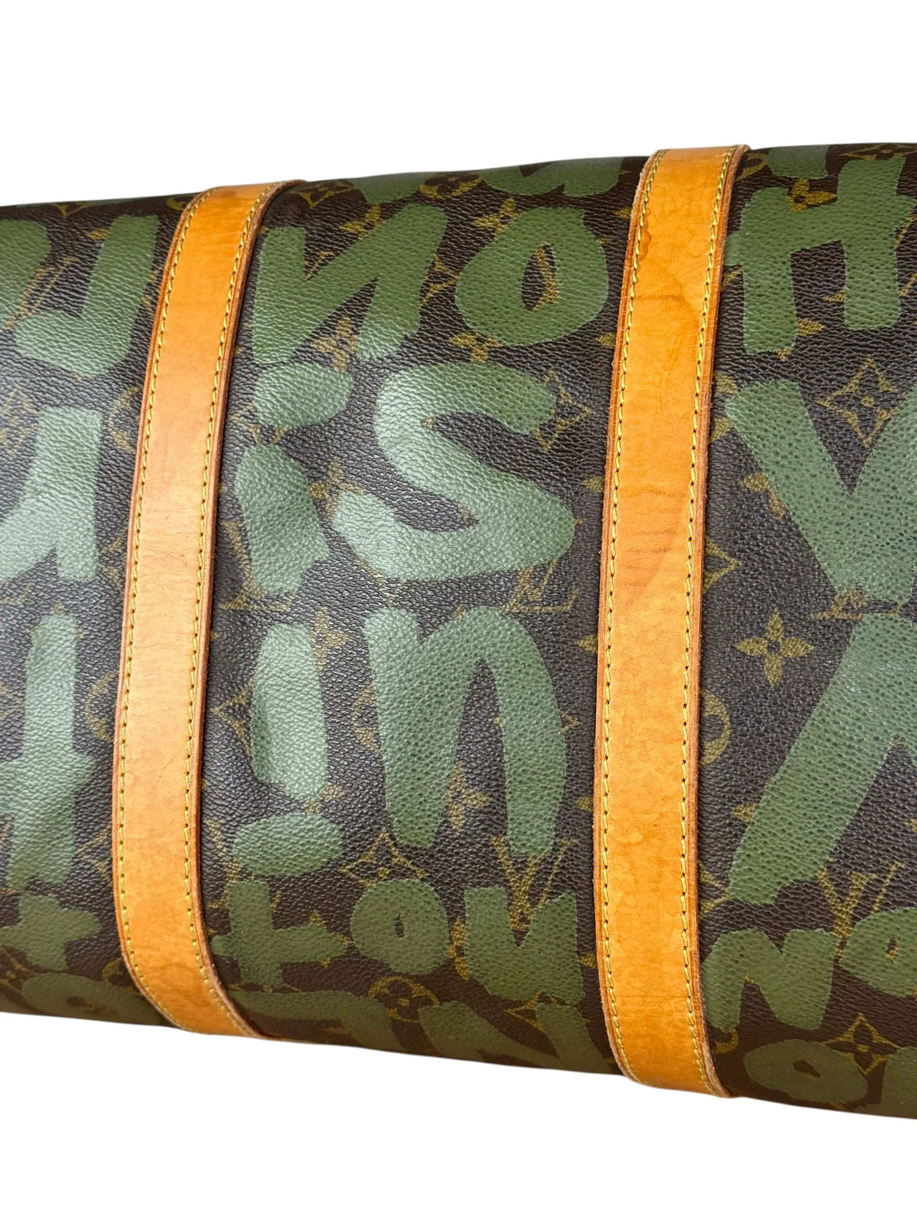 Louis Vuitton Stephen Sprouse Limited Edition Graffiti Keepall 50 Green - Image 14