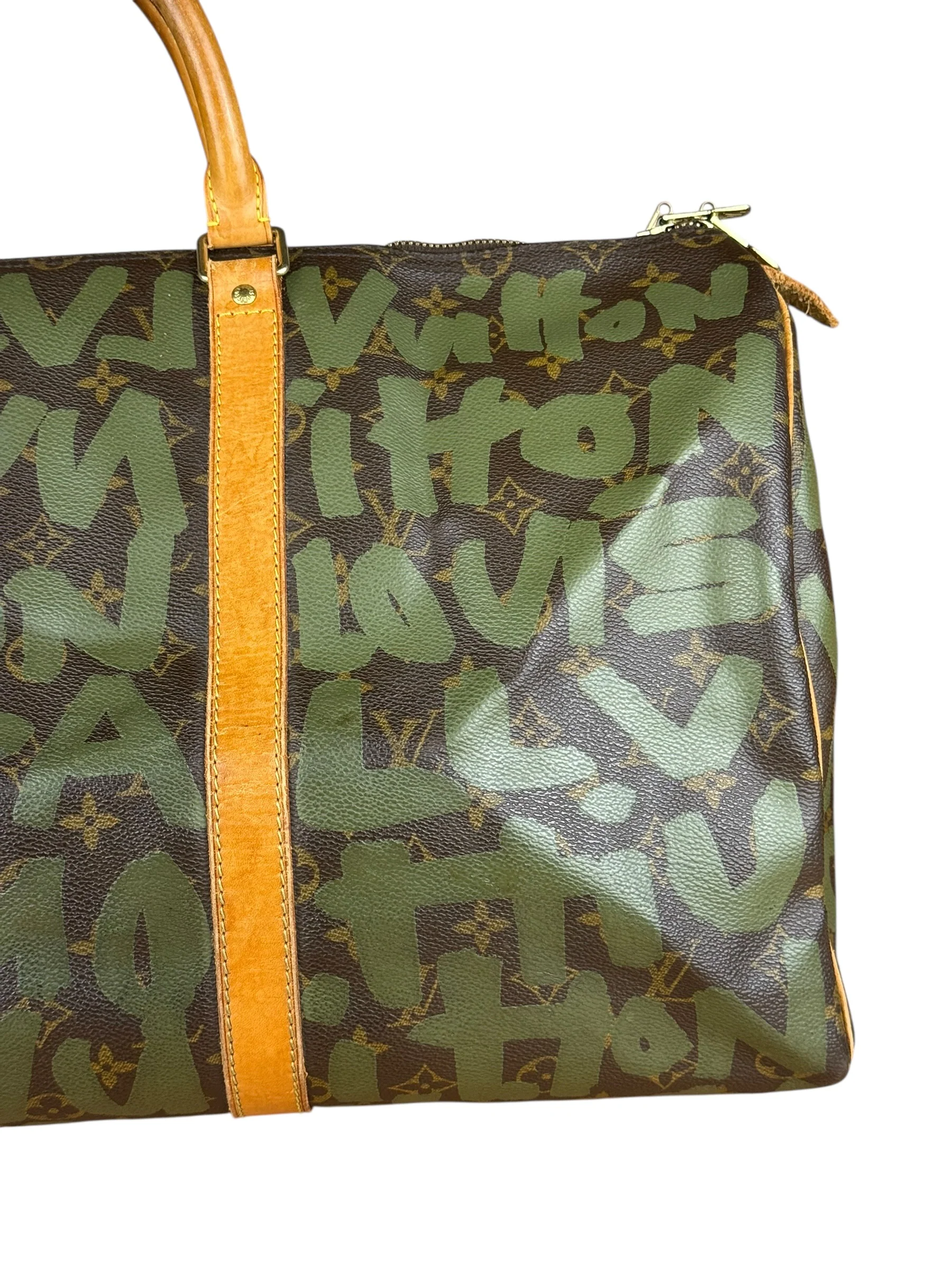 Louis Vuitton Stephen Sprouse Limited Edition Graffiti Keepall 50 Green - Image 3