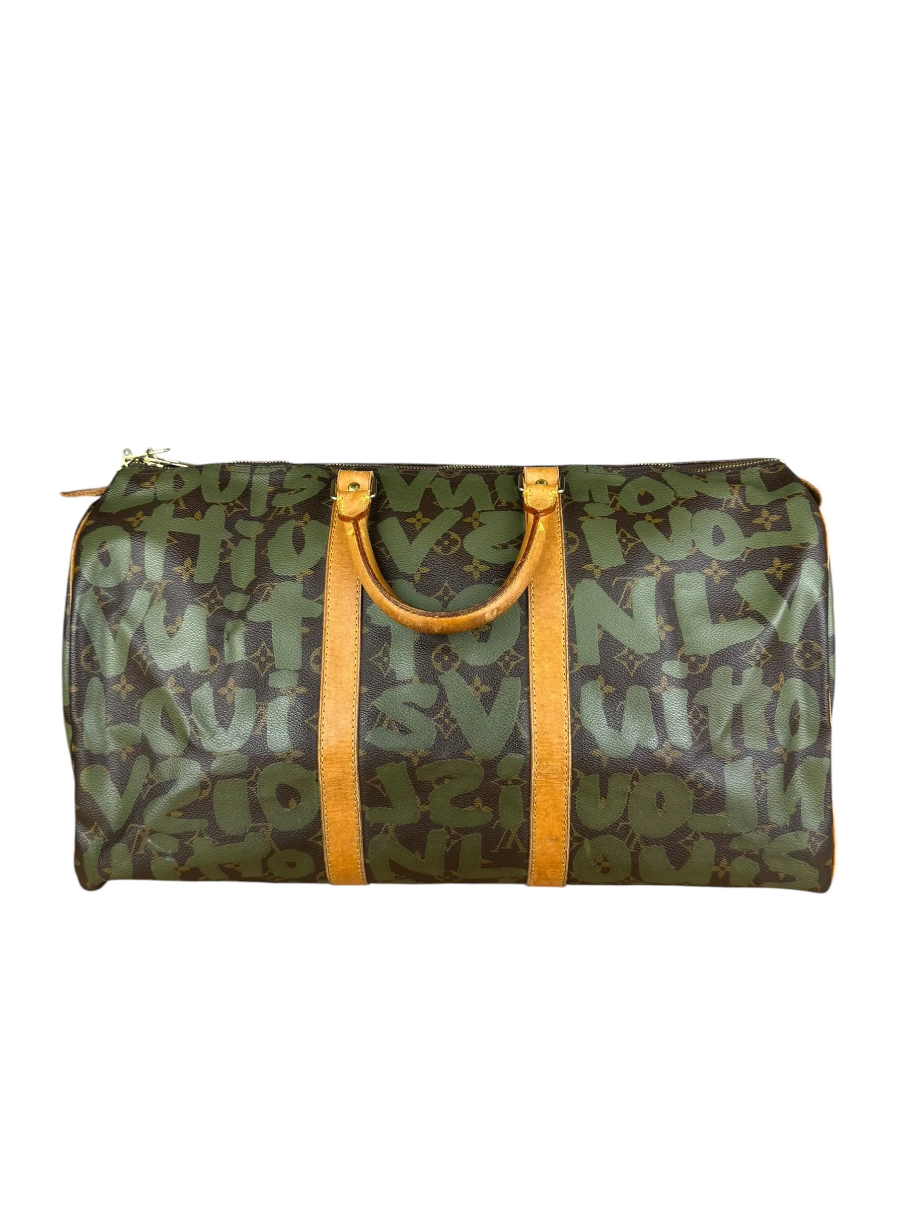 Louis Vuitton Stephen Sprouse Limited Edition Graffiti Keepall 50 Green - Image 8