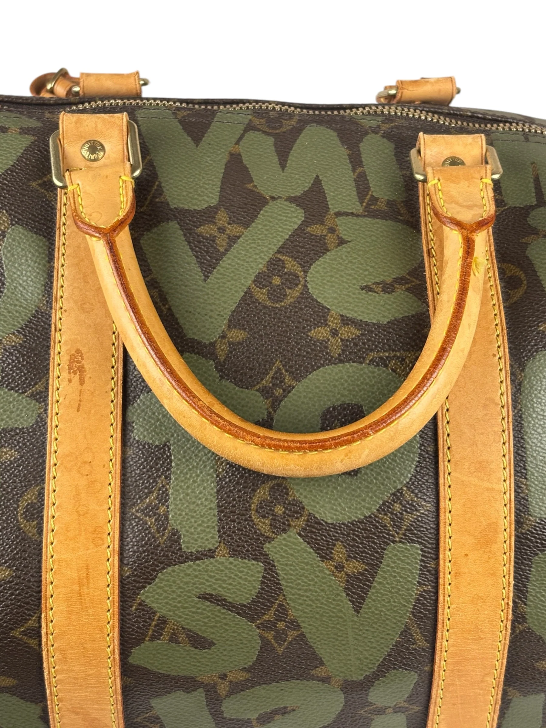 Louis Vuitton Stephen Sprouse Limited Edition Graffiti Keepall 50 Green - Image 7
