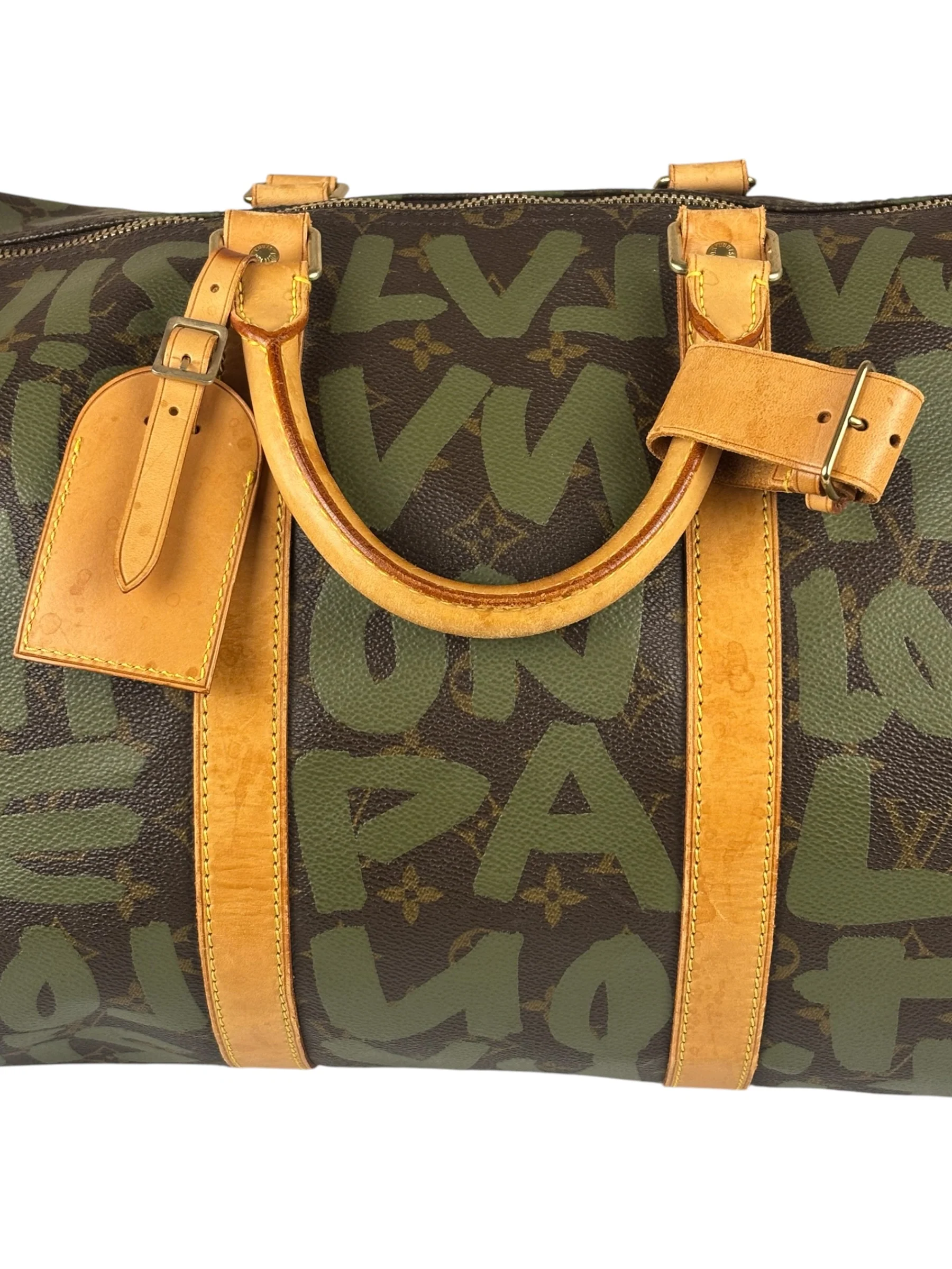 Louis Vuitton Stephen Sprouse Limited Edition Graffiti Keepall 50 Green - Image 8
