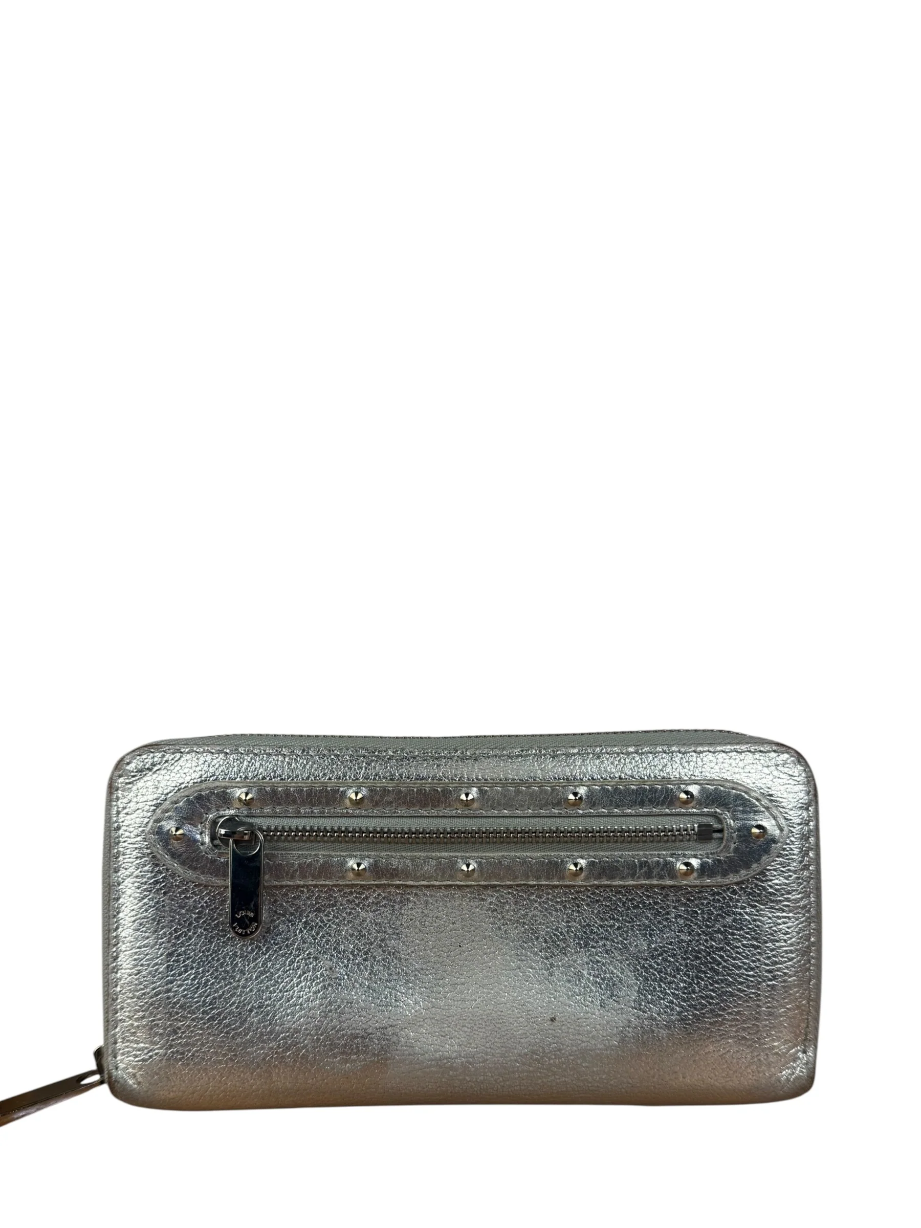 Louis Vuitton Vintage Suhali Silver Leather Zippy Wallet