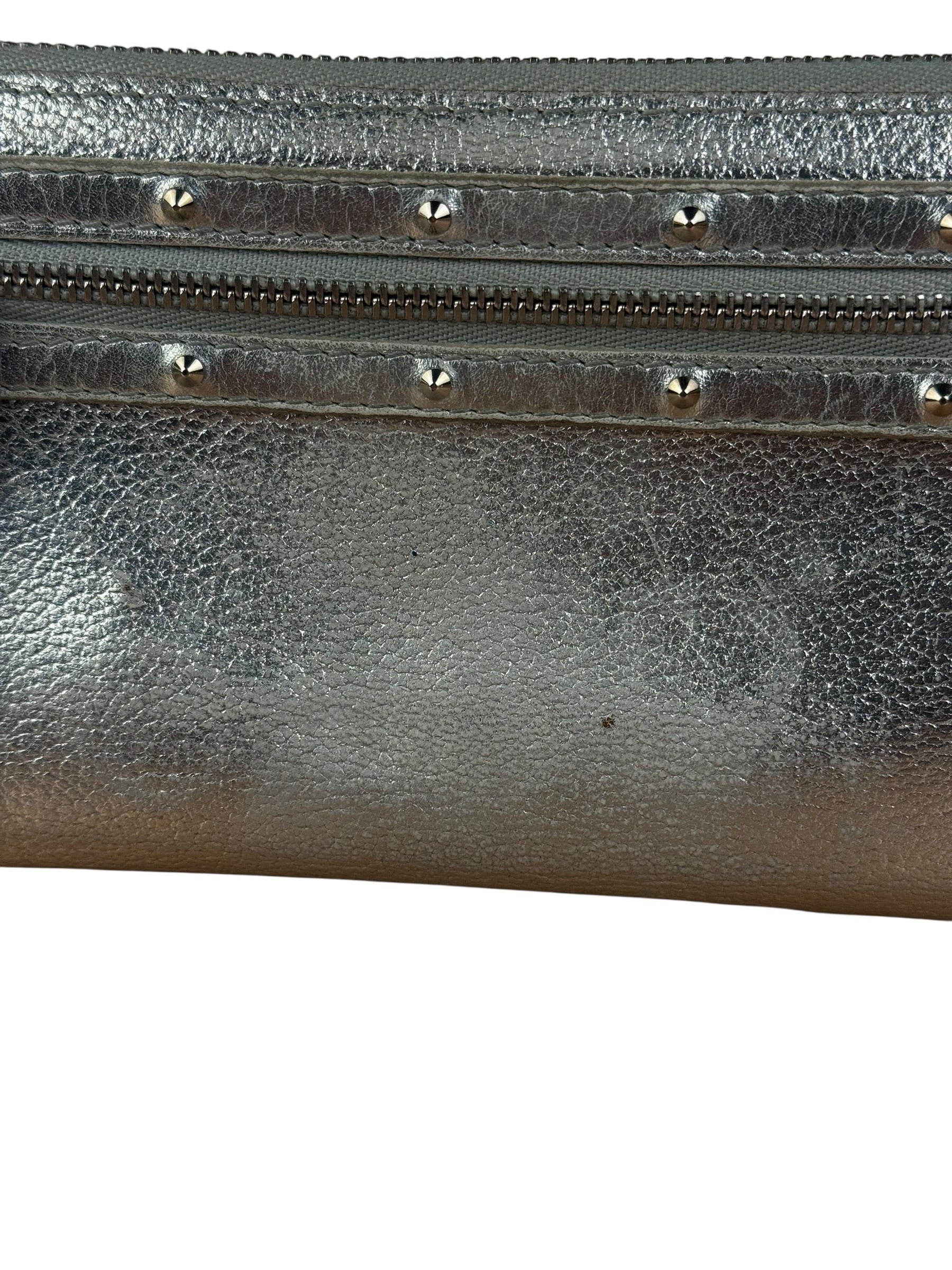 Louis Vuitton Vintage Suhali Silver Leather Zippy Wallet - Image 3