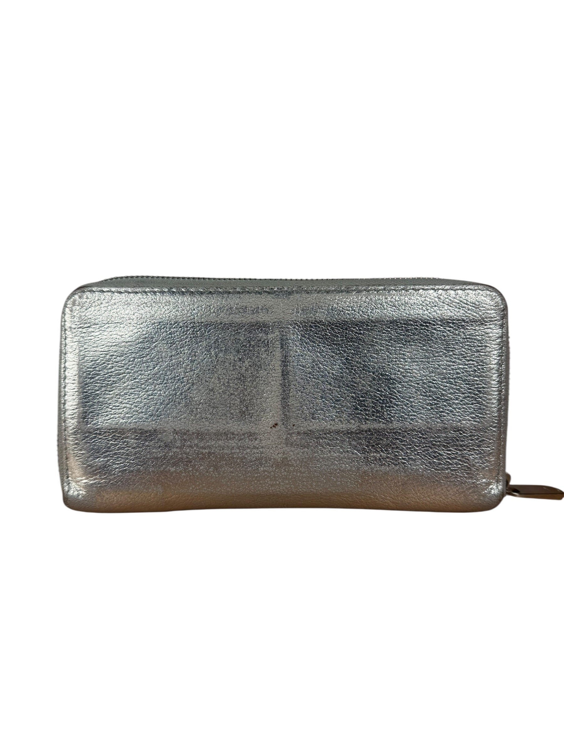Louis Vuitton Vintage Suhali Silver Leather Zippy Wallet - Image 7