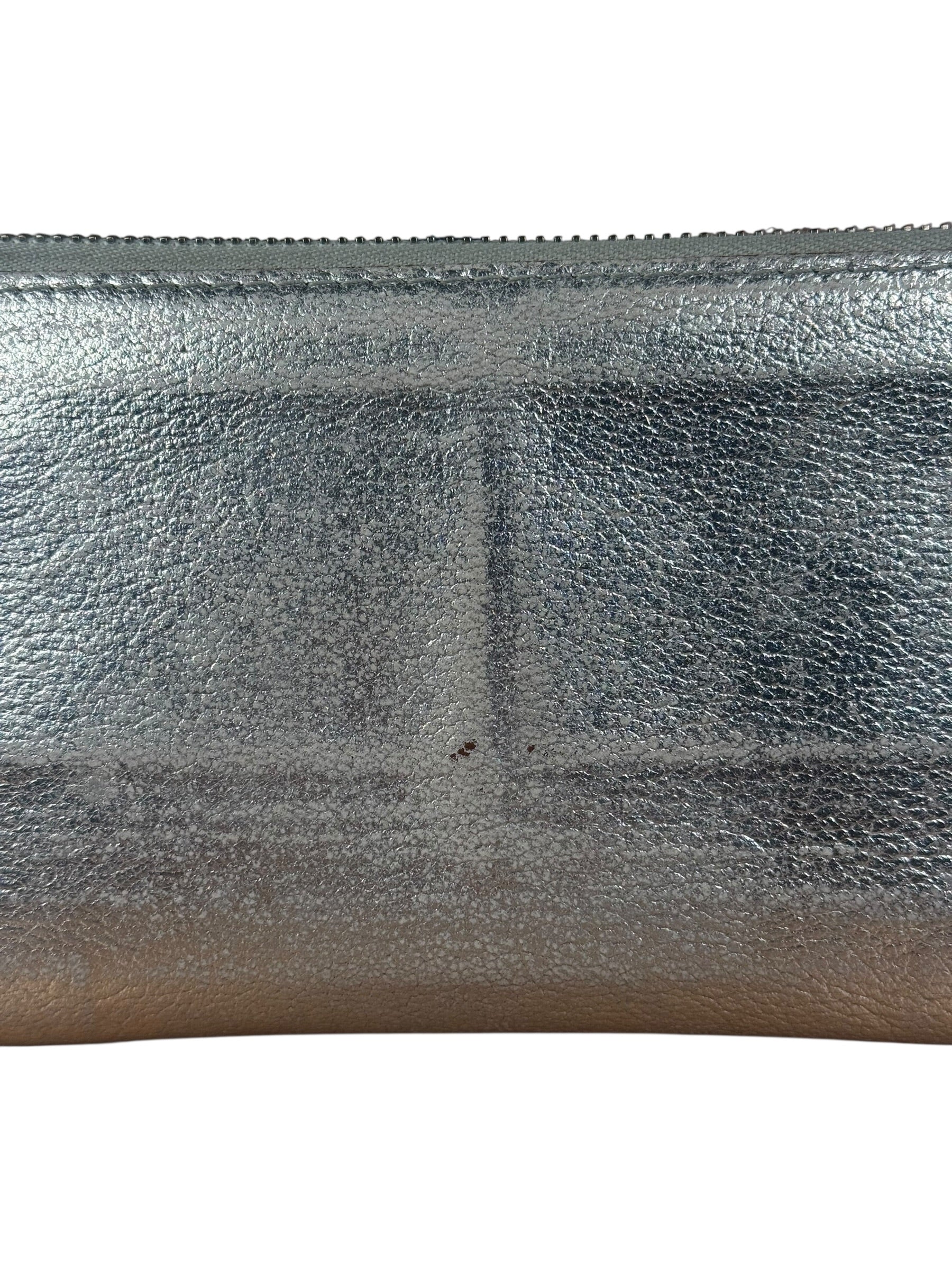 Louis Vuitton Vintage Suhali Silver Leather Zippy Wallet - Image 8