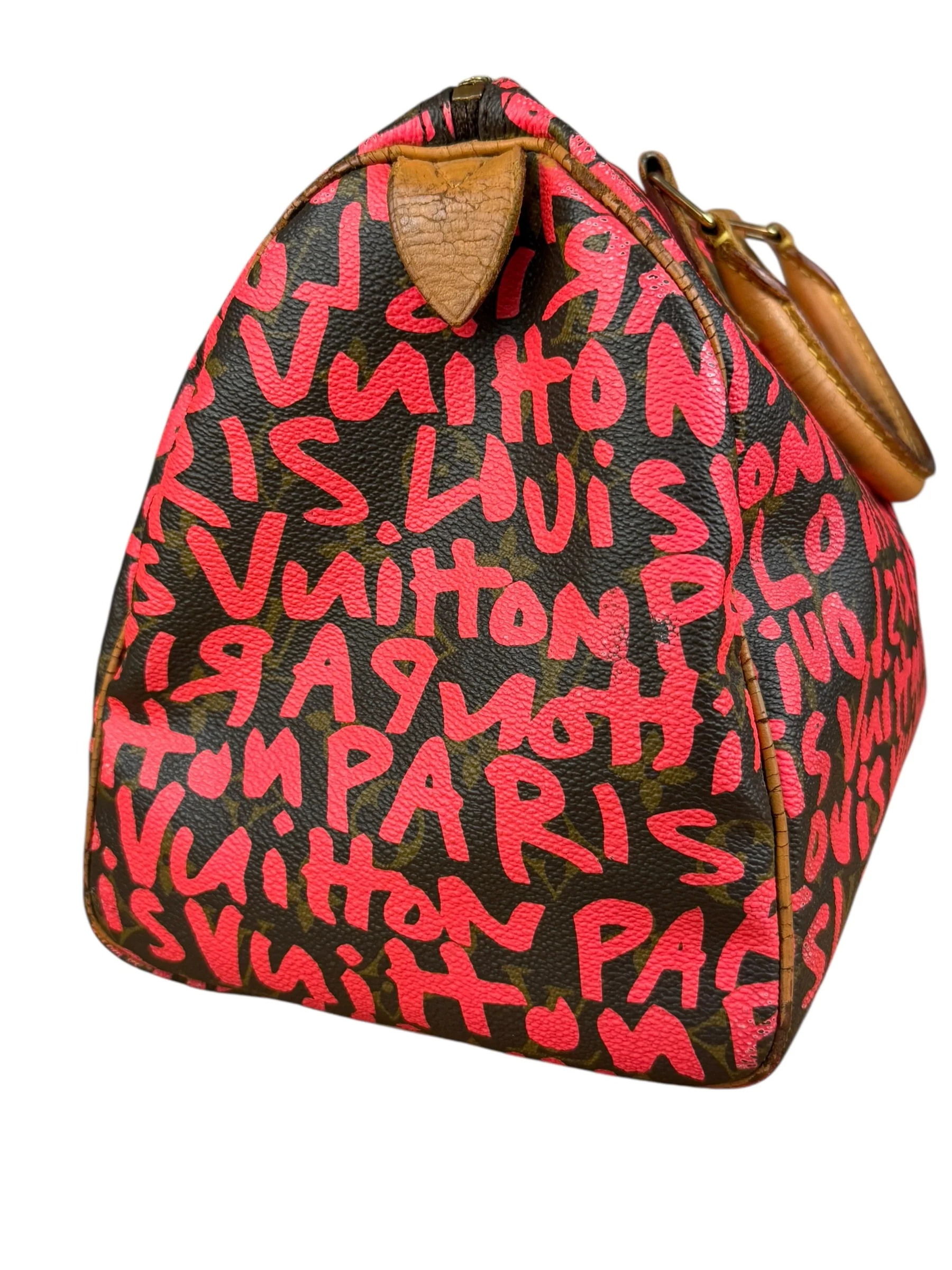 Louis Vuitton x Stephen Sprouse Graffiti Speedy 30 Pink - Image 10