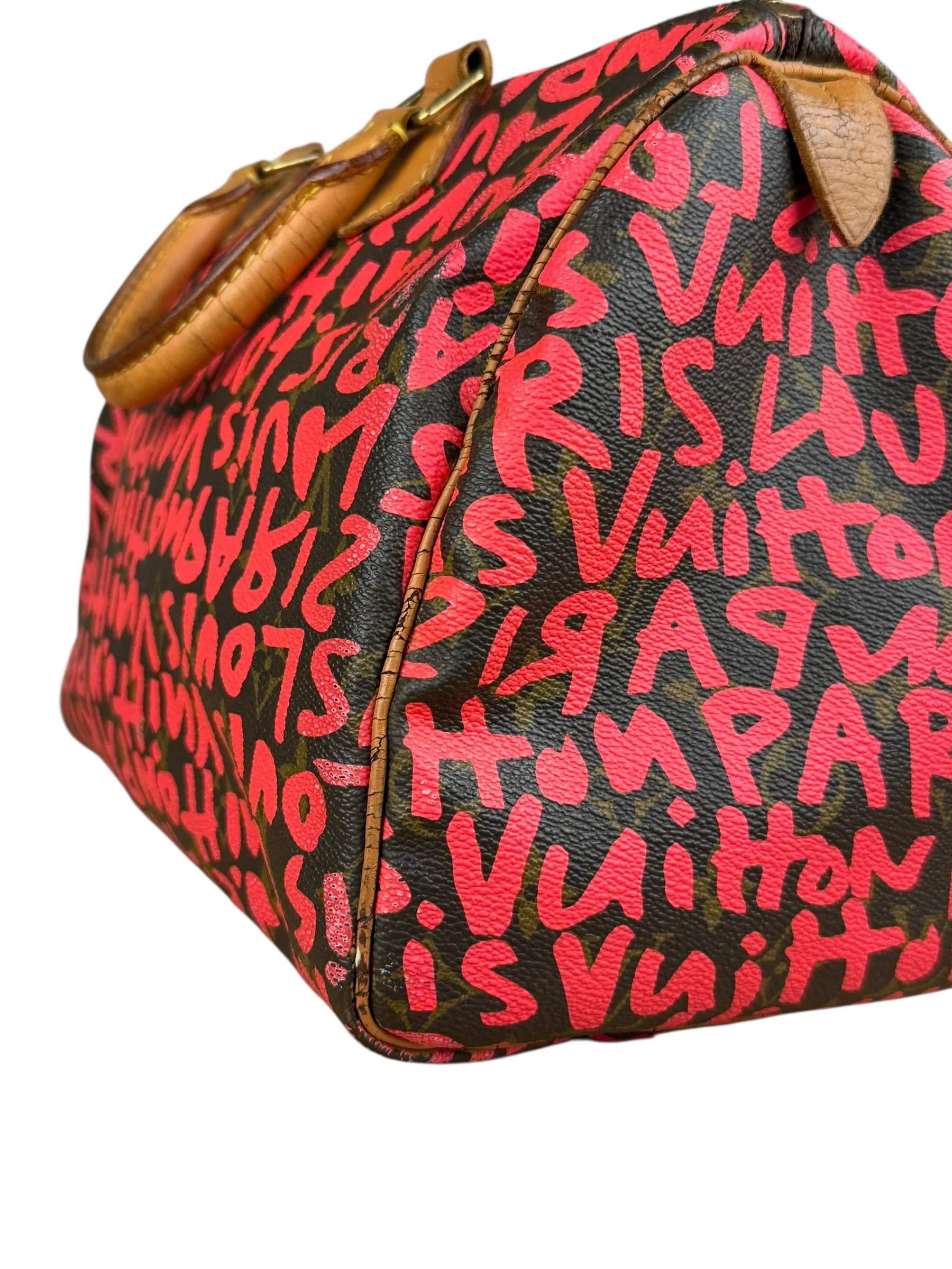 Louis Vuitton x Stephen Sprouse Graffiti Speedy 30 Pink - Image 12