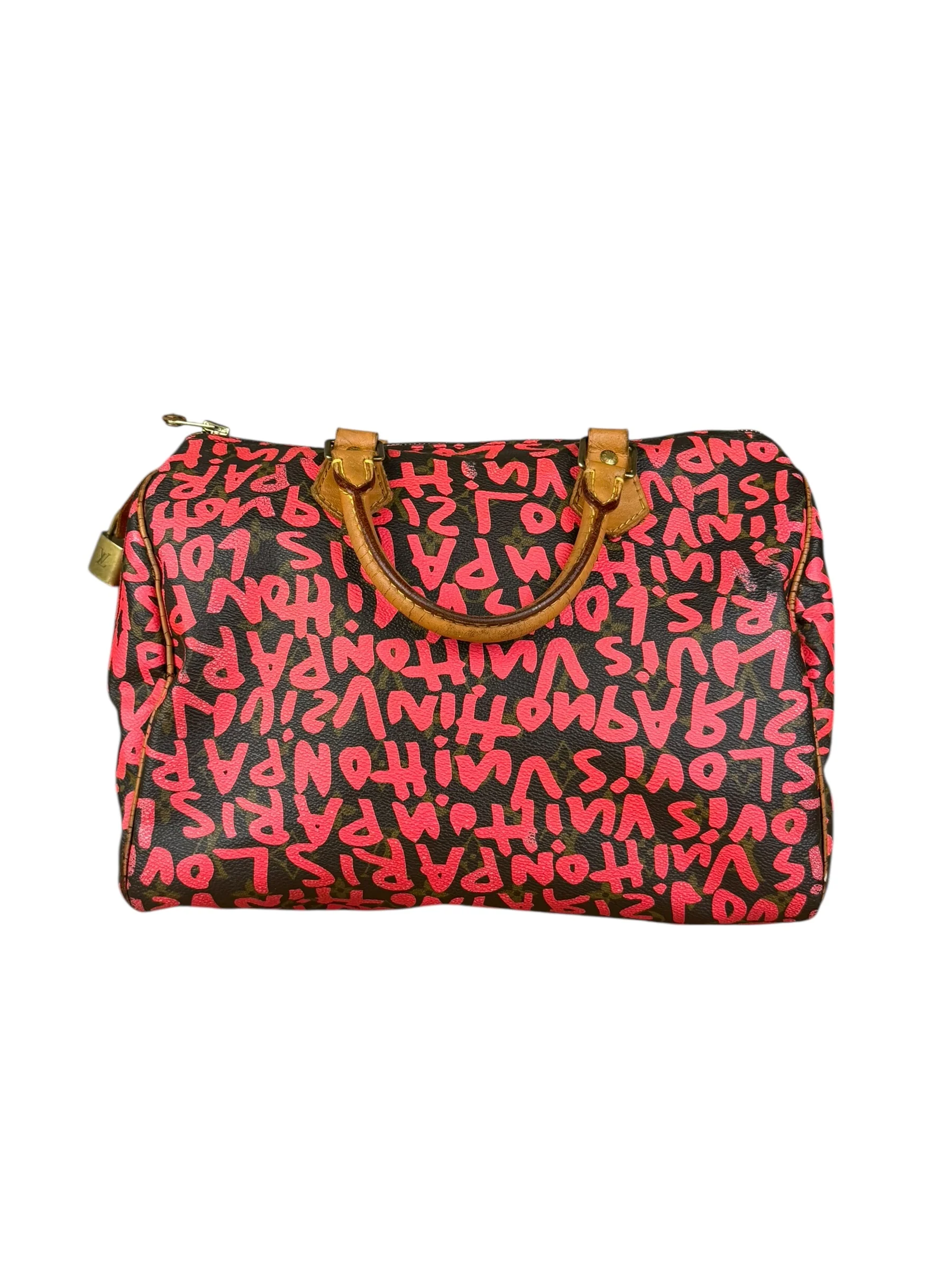 Louis Vuitton x Stephen Sprouse Graffiti Speedy 30 Pink - Image 13