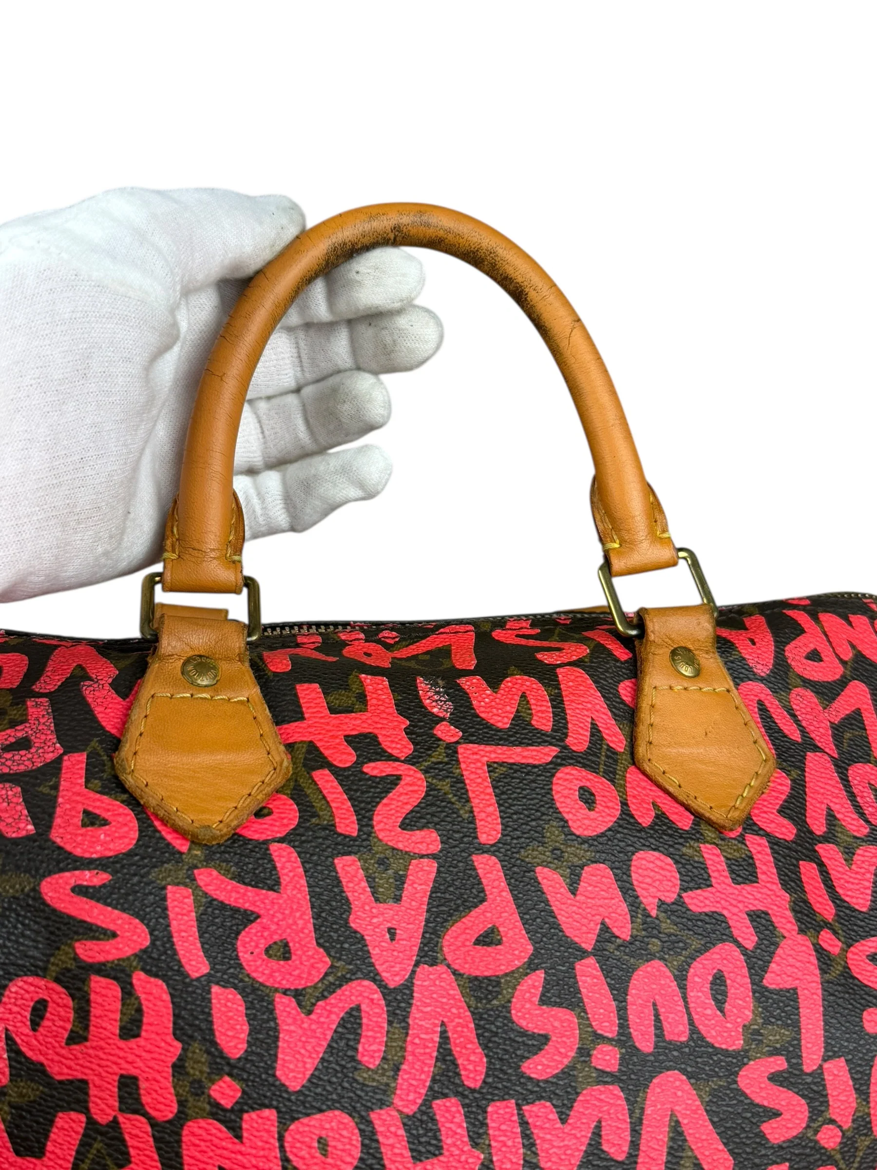 Louis Vuitton x Stephen Sprouse Graffiti Speedy 30 Pink - Image 14