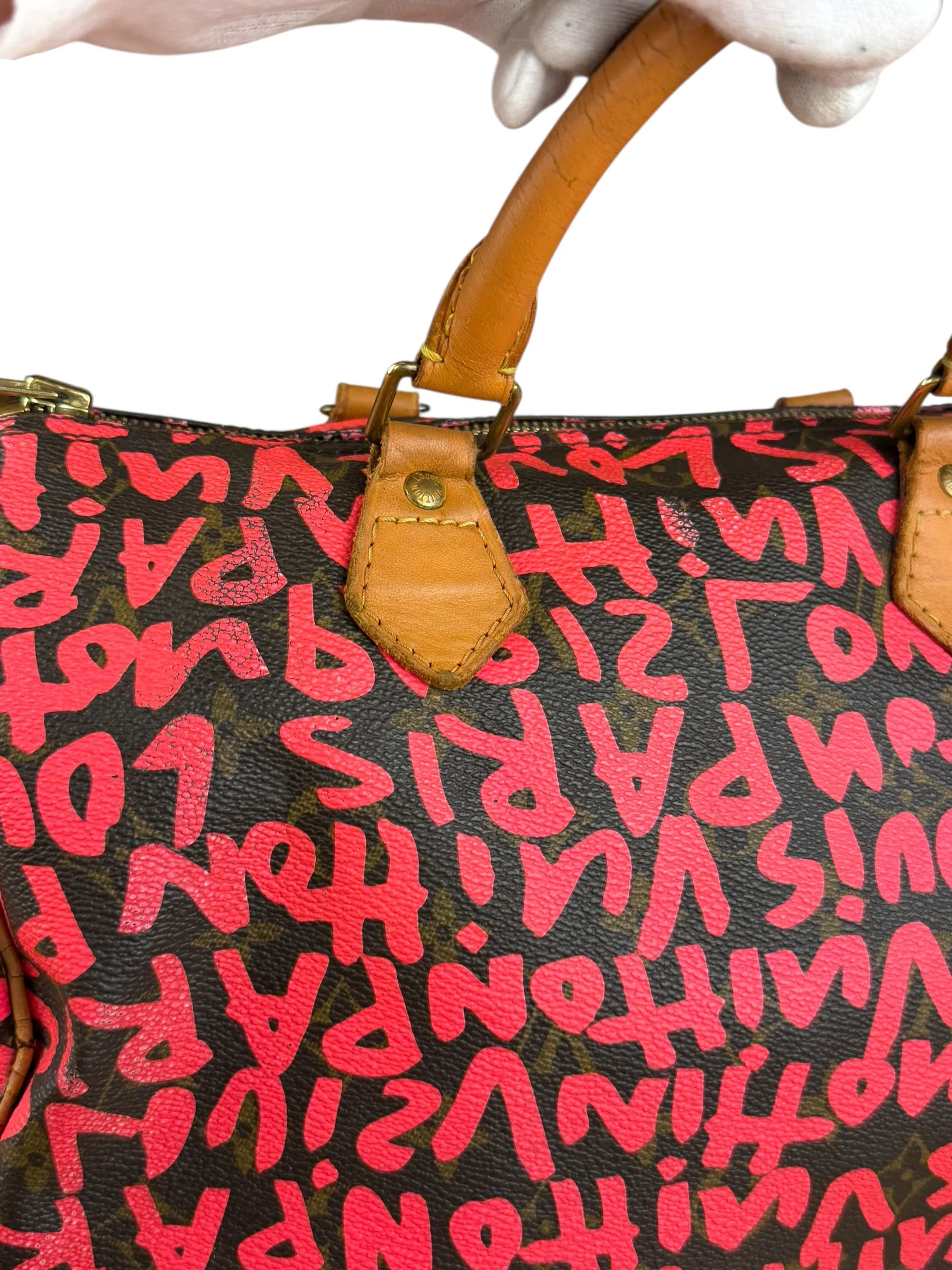 Louis Vuitton x Stephen Sprouse Graffiti Speedy 30 Pink - Image 15