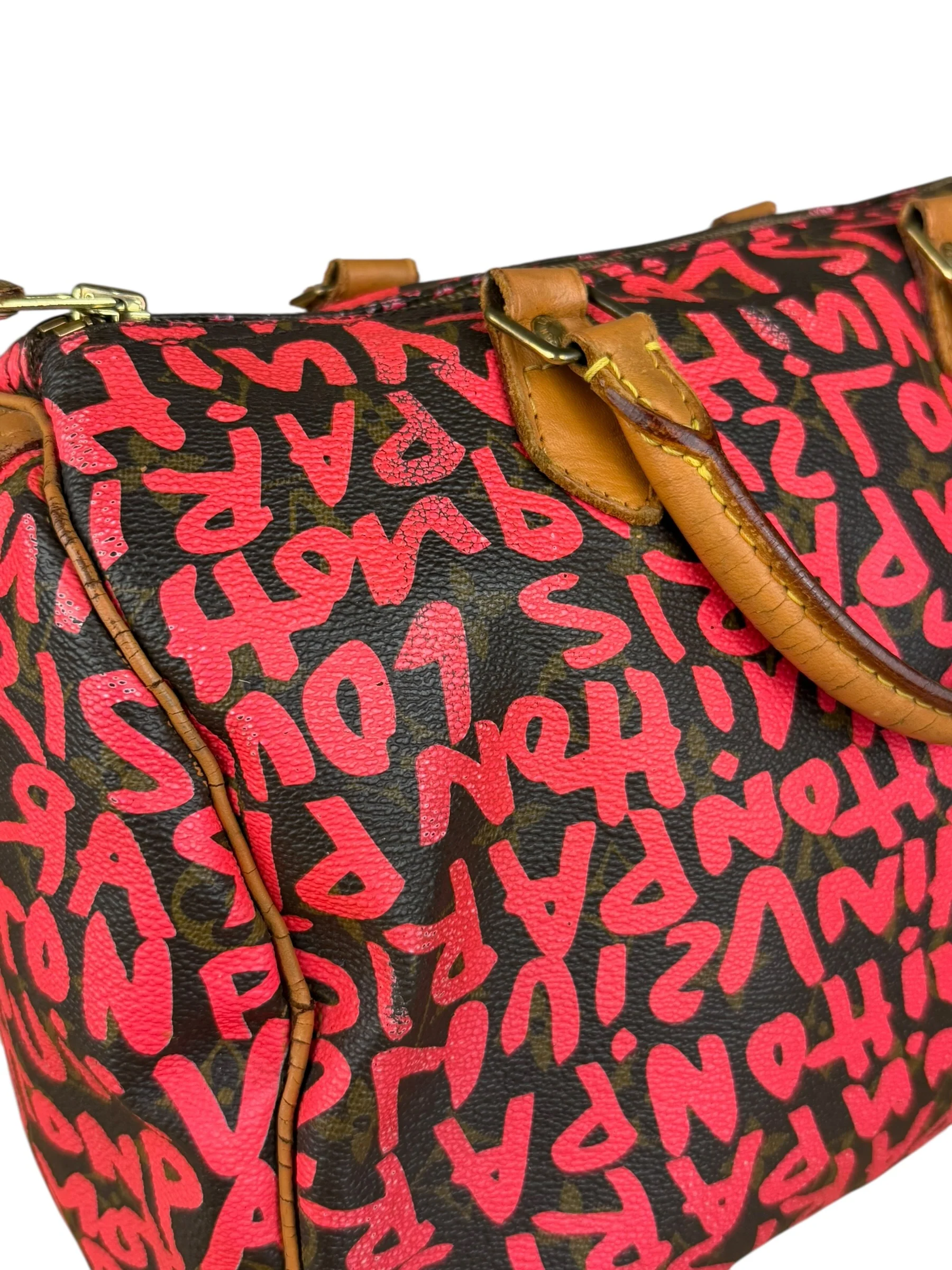 Louis Vuitton x Stephen Sprouse Graffiti Speedy 30 Pink - Image 16